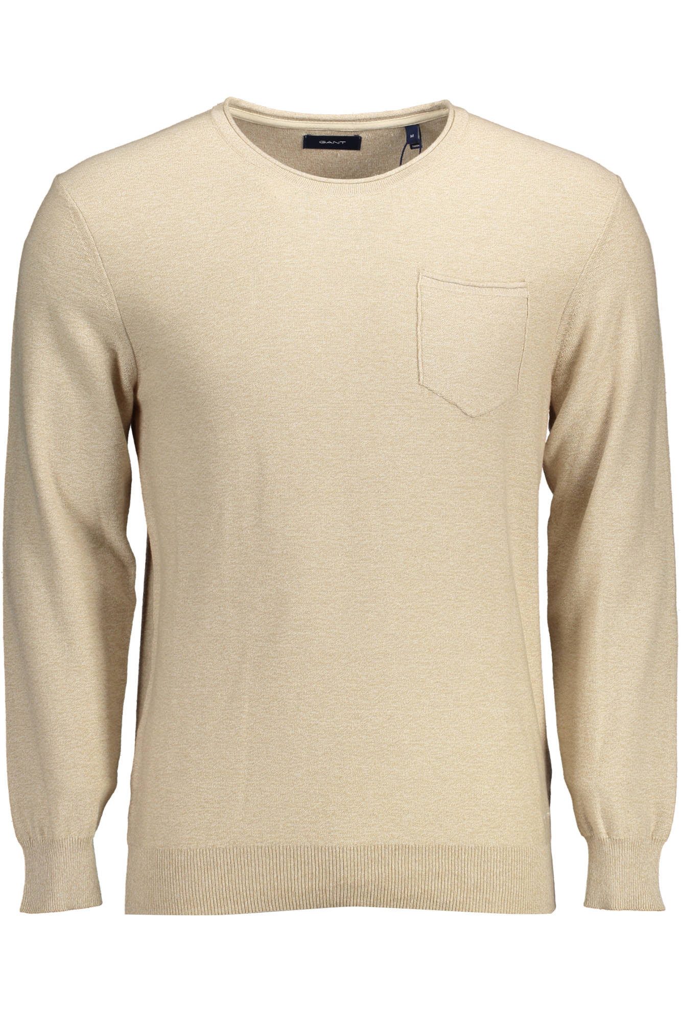 Gant Strickpullover Beiger Herrenpullover mit Brusttasche und Stickerei – Stilvoll & Ele. € 78,99