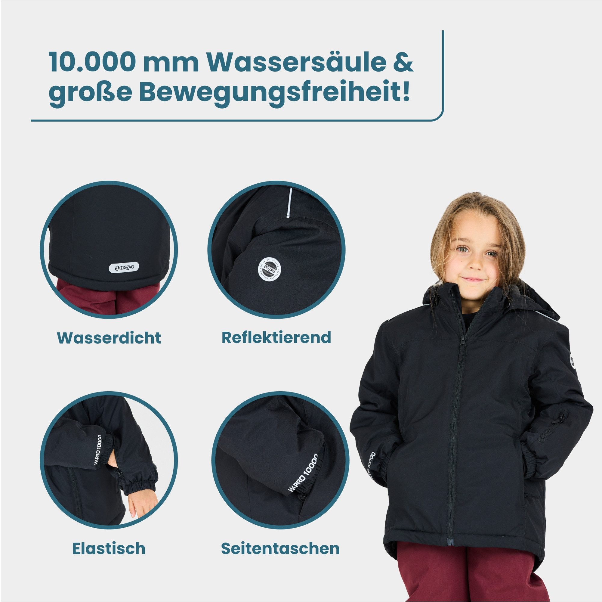 ZIGZAG Skijacke Murdoch mit getapten Nähten und 10.000 mm Wassersäule