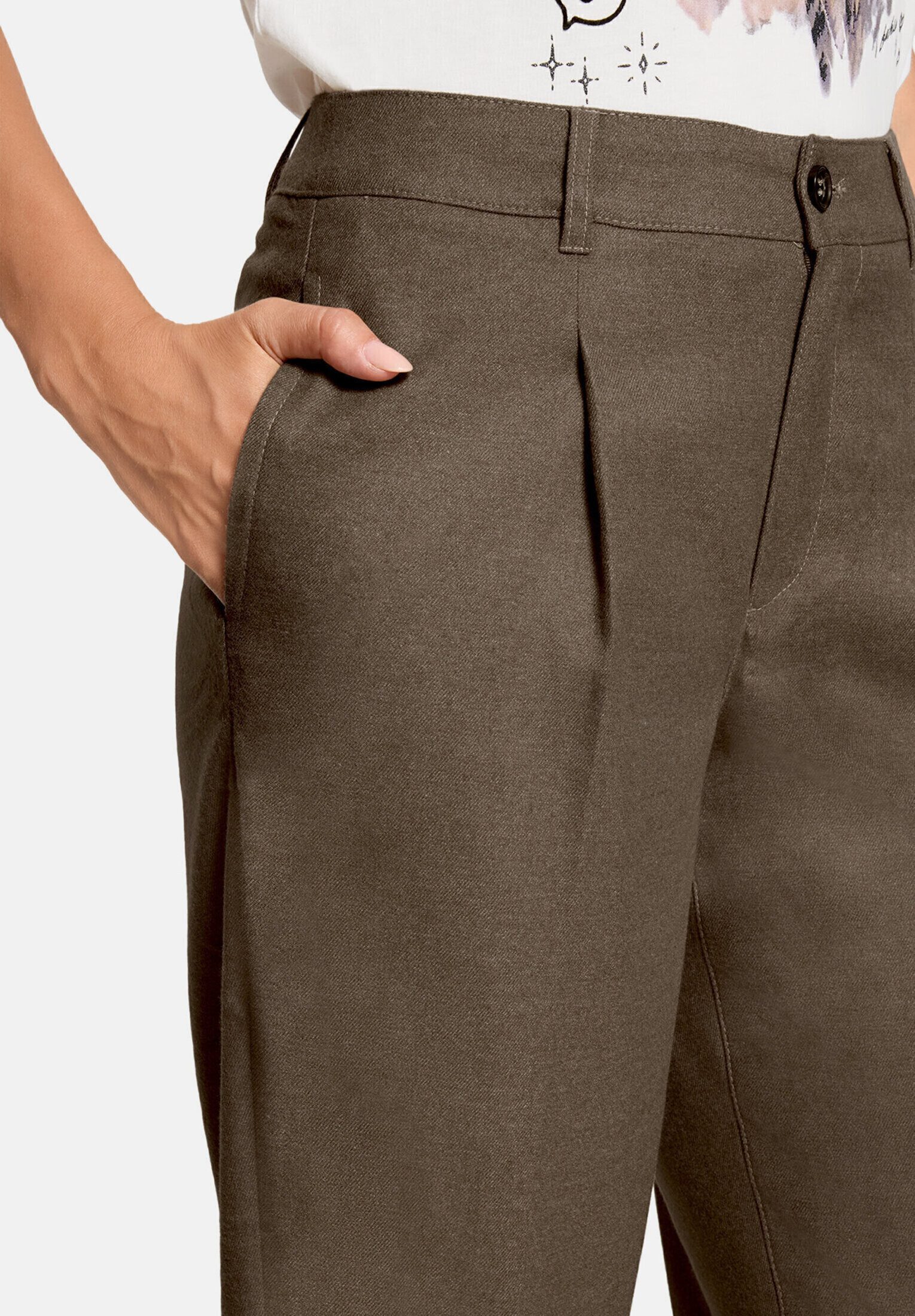 Cartoon Stoffhose Damen mit Bundfalten