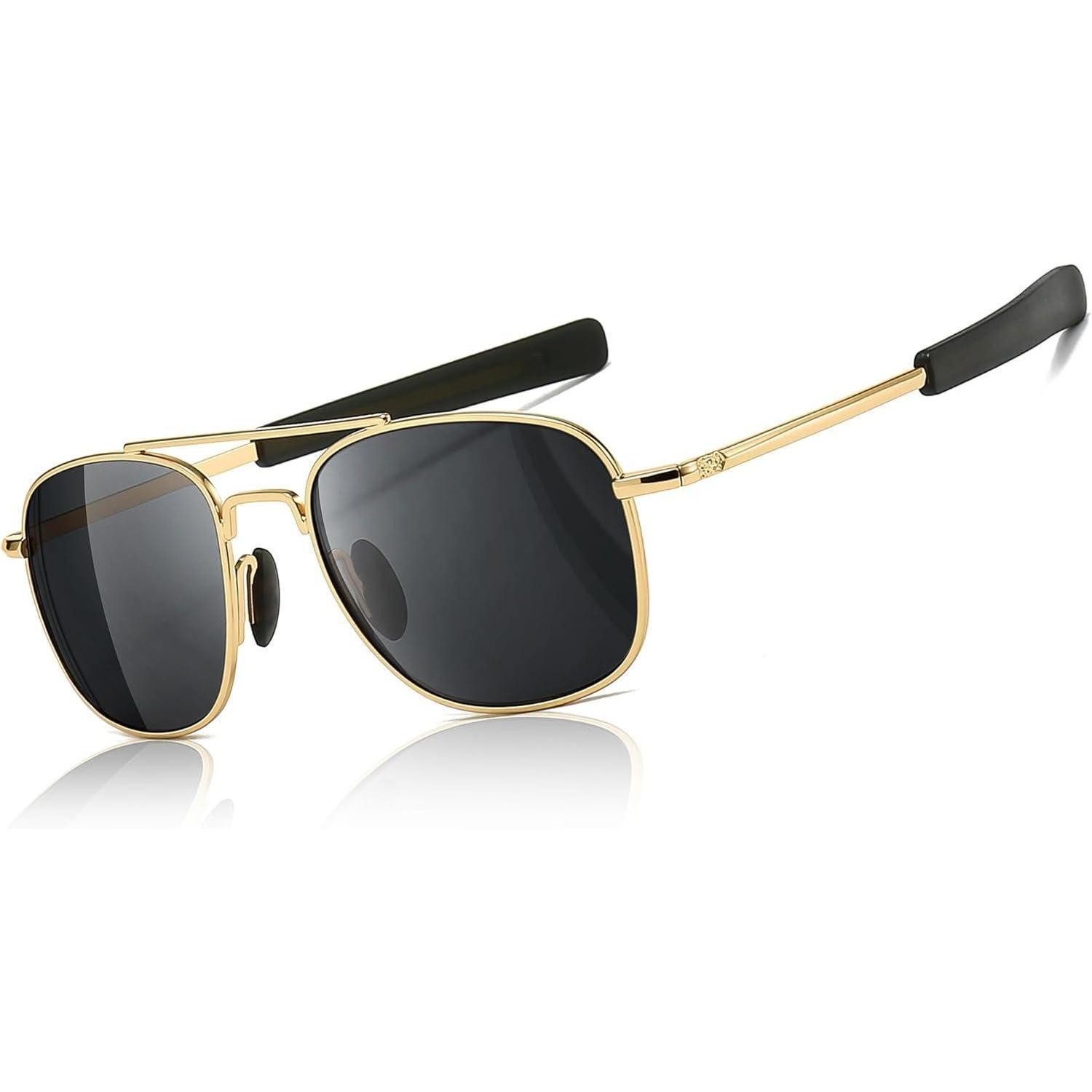 LuxusKollektion Pilotenbrille Sonnenbrille Pilot Gold/Grau Bajonett-Bügel (1-St)