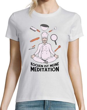 Youth Designz Print-Shirt Kochen ist meine Meditation Damen T-Shirt mit modischem Print