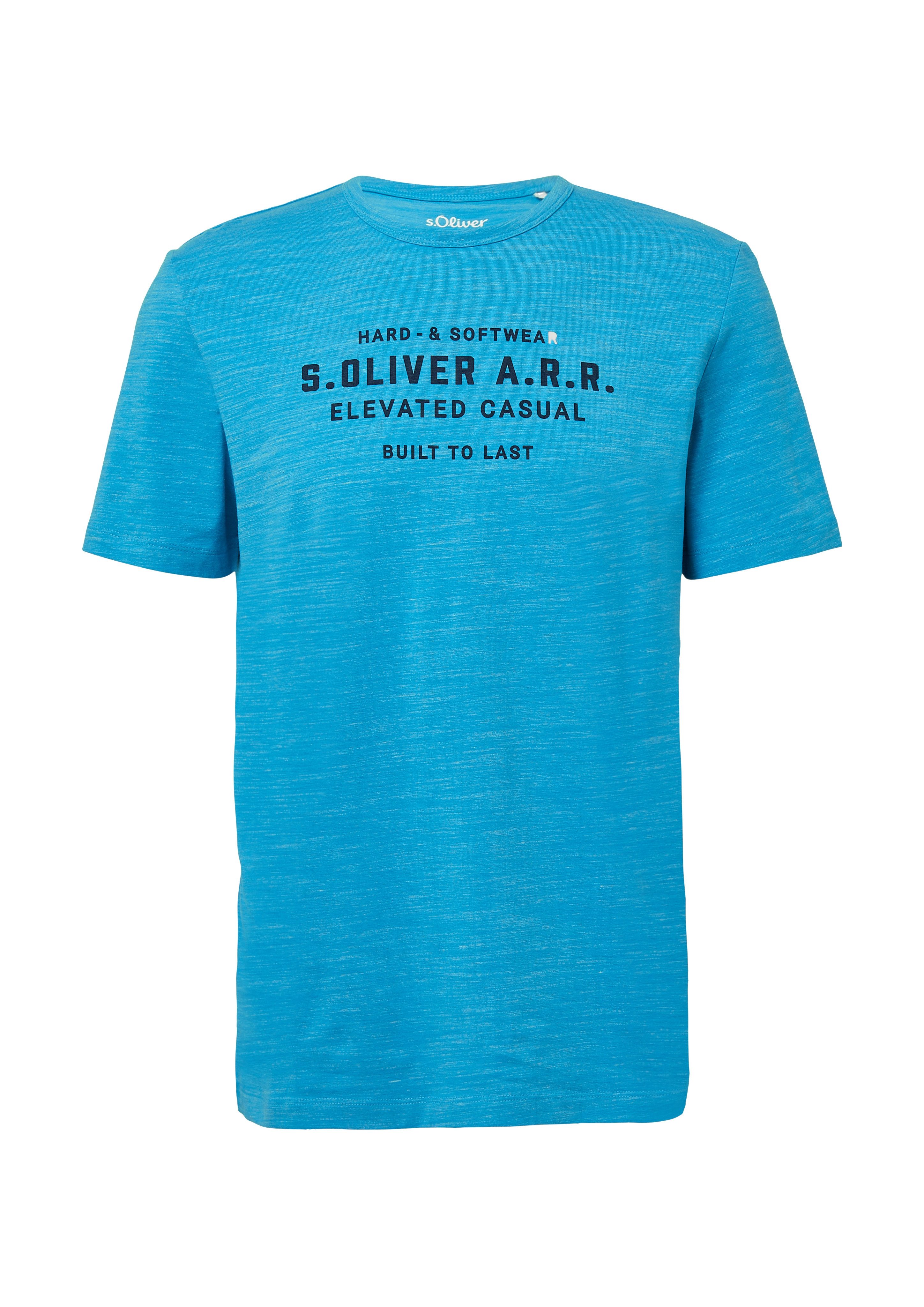 s.Oliver T-Shirt melierte Optik, mit Frontprint