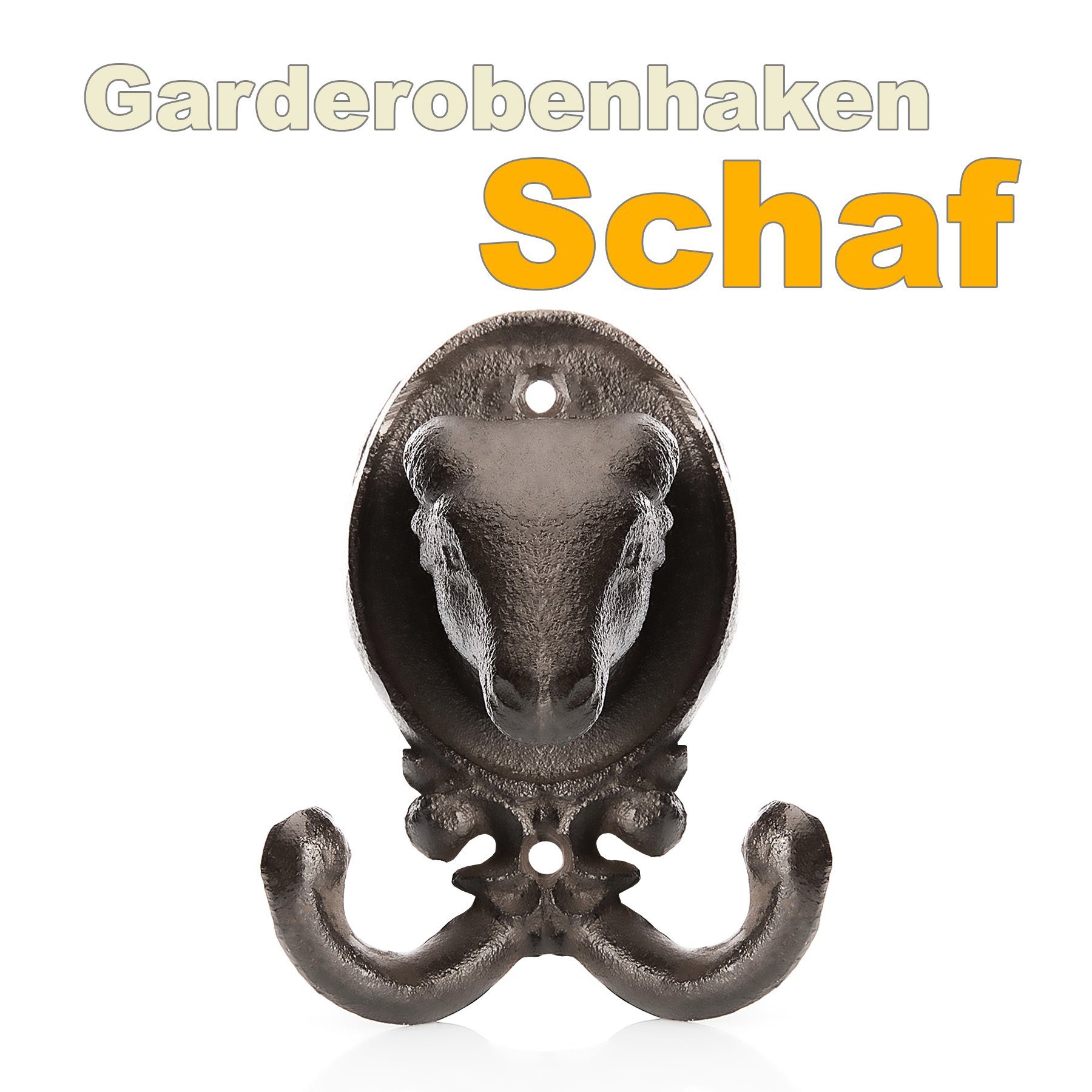 BigDean Kleiderhaken Schaf aus robusten Gusseisen günstig online kaufen