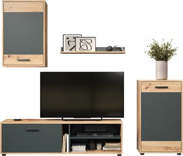 INOSIGN Wohnwand Valetta, (Komplett-Set, 4-St), inkl. Lowboard, Hängeschrank, Wandboard und Highboard