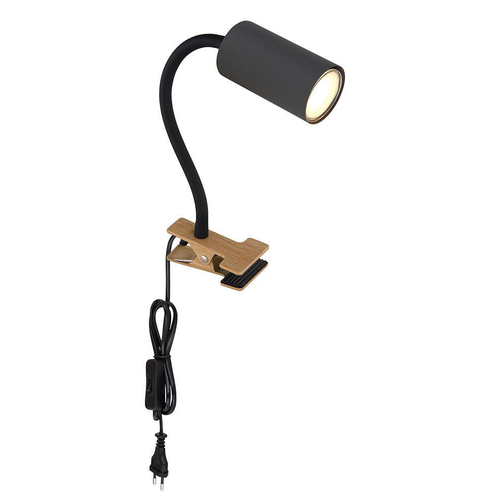GLOBO LIGHTING Klemmleuchte, Leuchtmittel nicht inklusive, Klemmlampe Tischlampe Schreibtischleuchte flexibel Leselampe H 41,5 cm