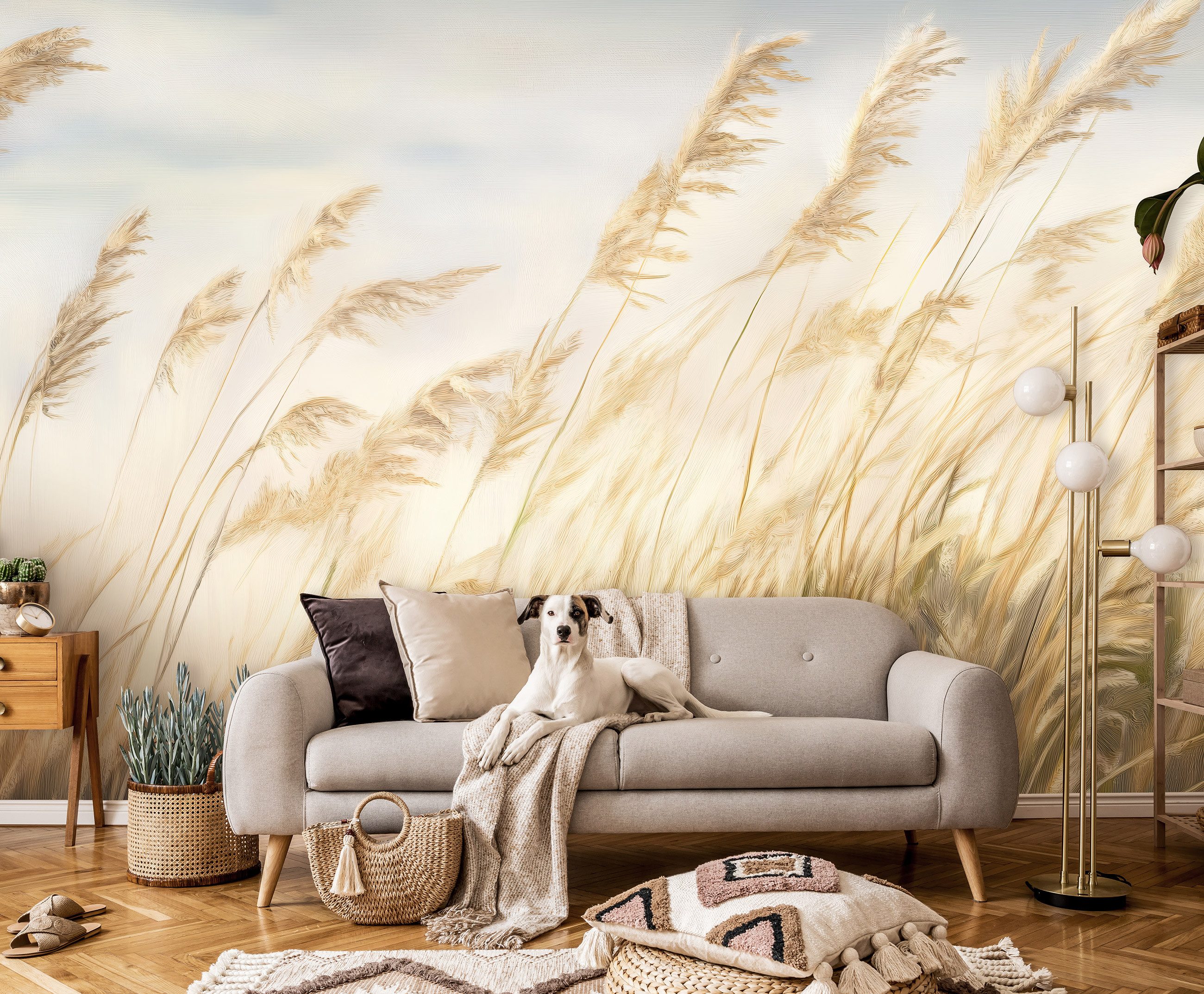 Wallarena Fototapete Wildes Gras Natur Gelb Vlies Tapete Wohnzimmer Schlafz günstig online kaufen