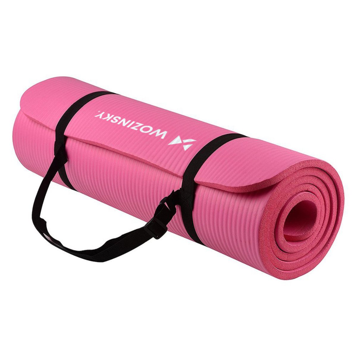 Wozinsky Yogamatte WNSP (Matte mit Tragegurt und Tasche), 0,9 cm dick rutschfest formstabil inkl Tragegurt und Tasche – Bild 2 von 5