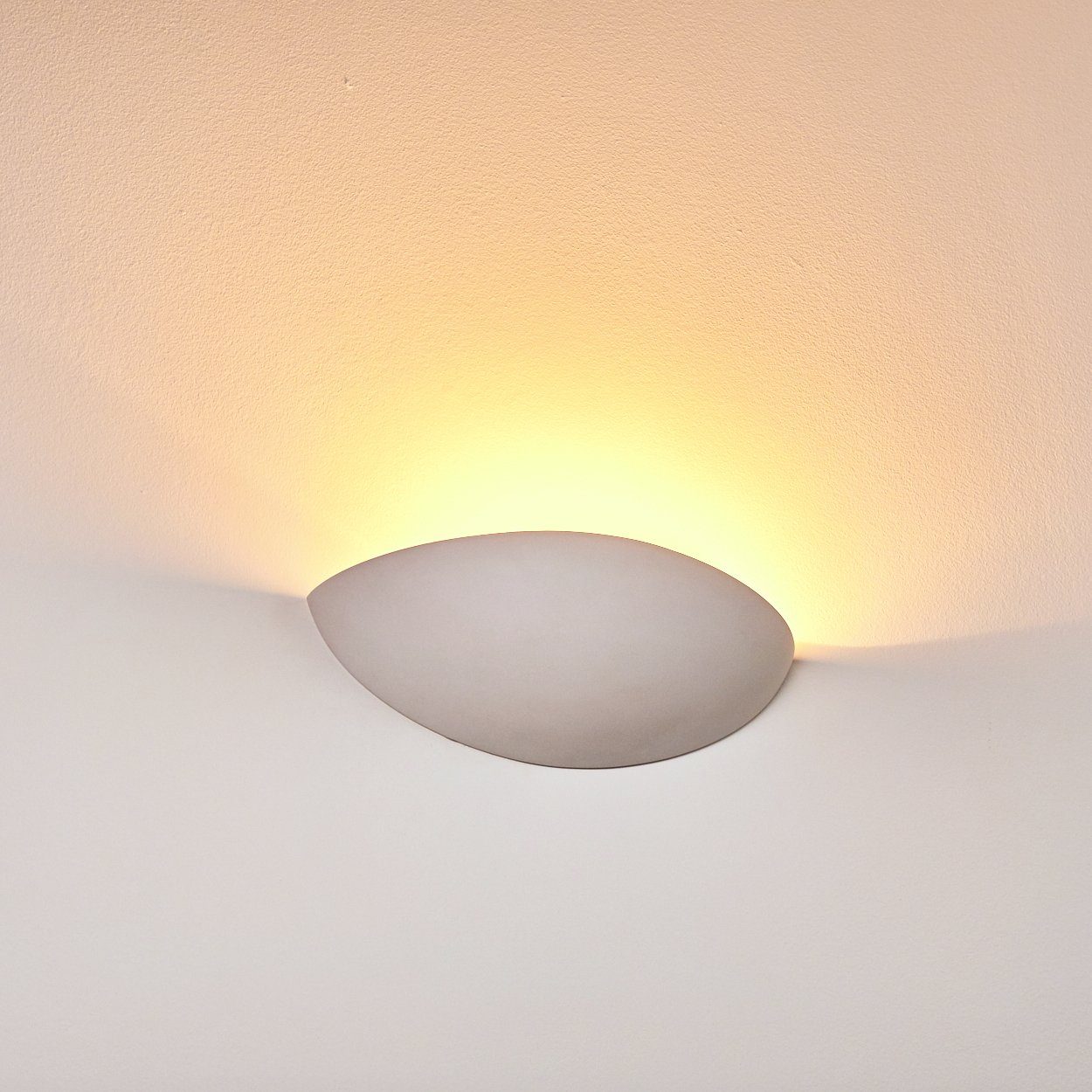 bemalbar Farben »Cerasa« mit Weiß, Innen hofstein Leuchtmittel, handelsüblichen 1xE27, Wandleuchte ohne Keramik mit aus in Lichteffekt, mit Wandlampe Lichteffekt,