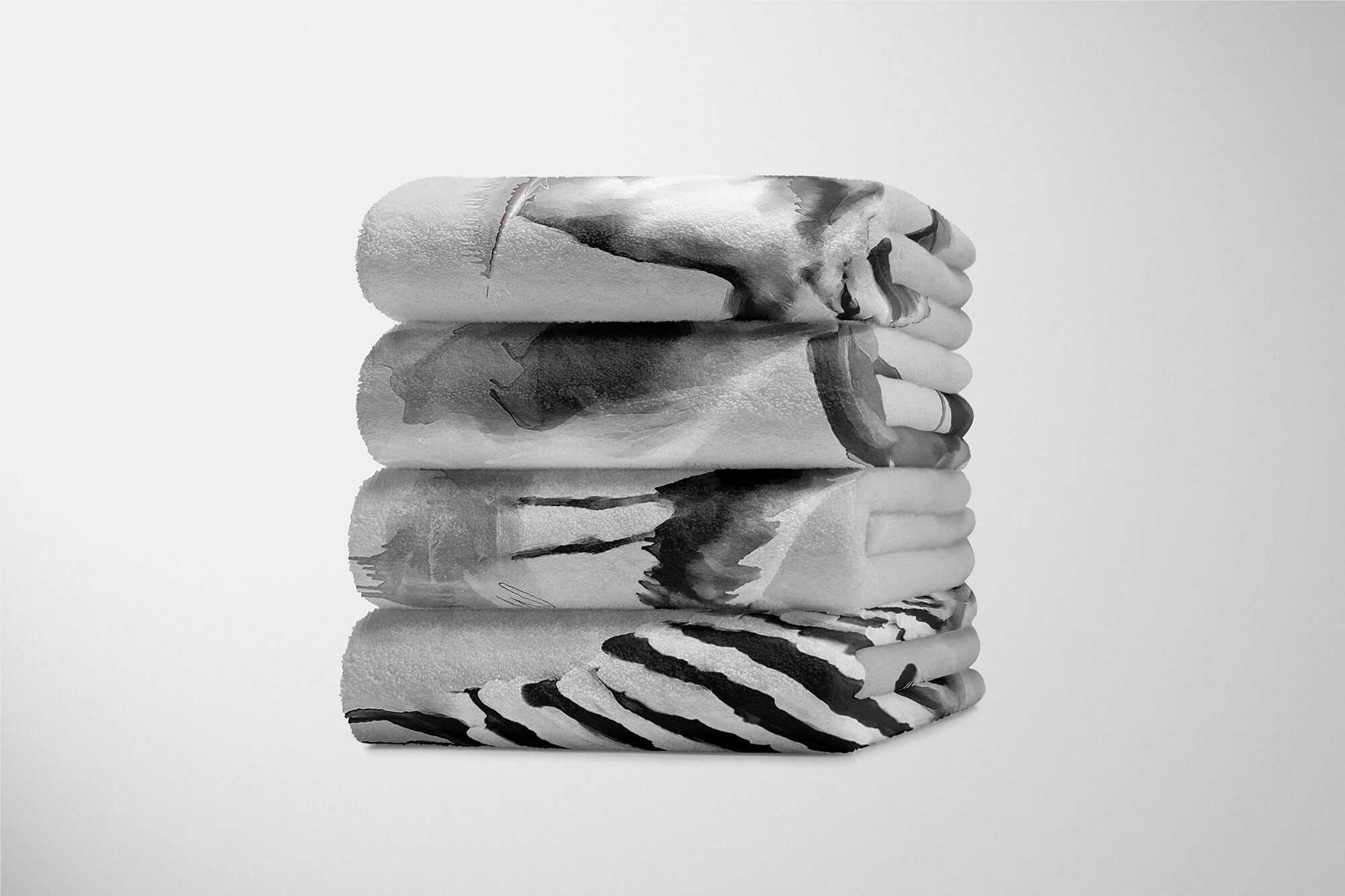 Grau Saunatuch (1-St), Sinus Strandhandtuch Handtuch Baumwolle-Polyester-Mix Handtuch Kranich Kuscheldecke Kunstvoll, Motiv Art Handtücher