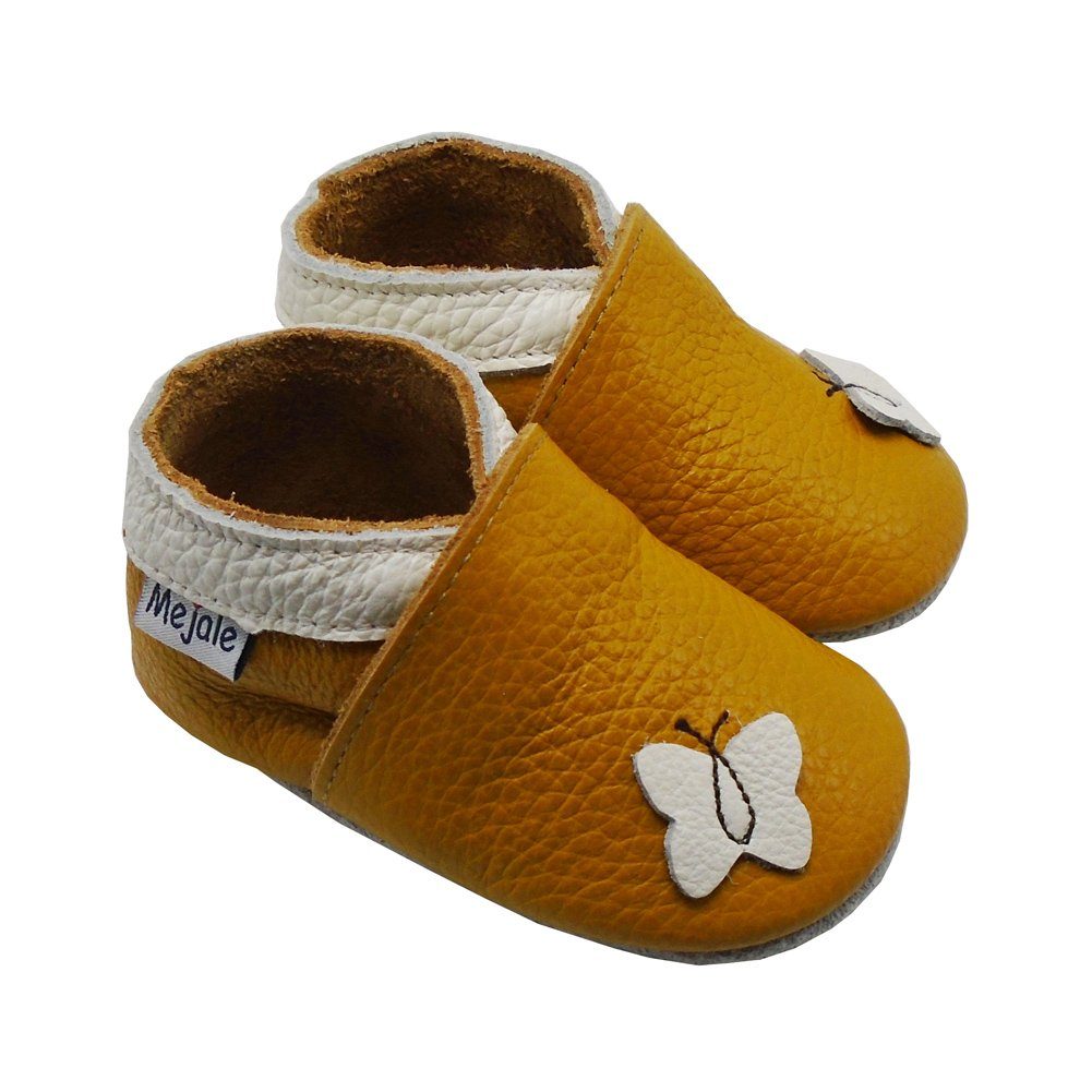 Mejale Mejale Leder Krabbelschuhe Babyschuhe Lauflernschuhe 100% Leder Hausschuh Rutschfestes