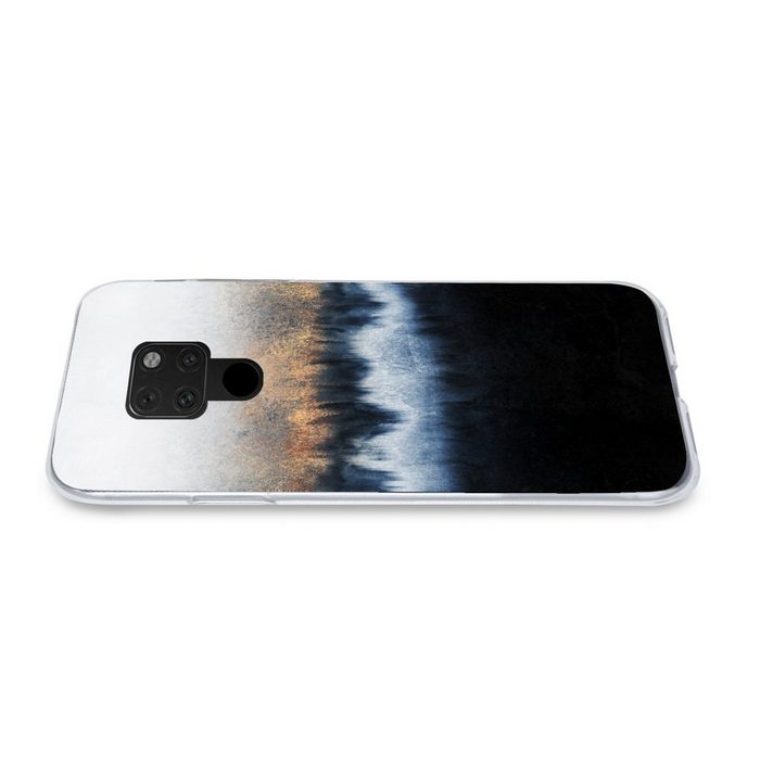 MuchoWow Handyhülle Abstrakt - Gold - Luxus - Blau Phone Case Handyhülle Huawei Mate 20 Silikon Schutzhülle RV10761