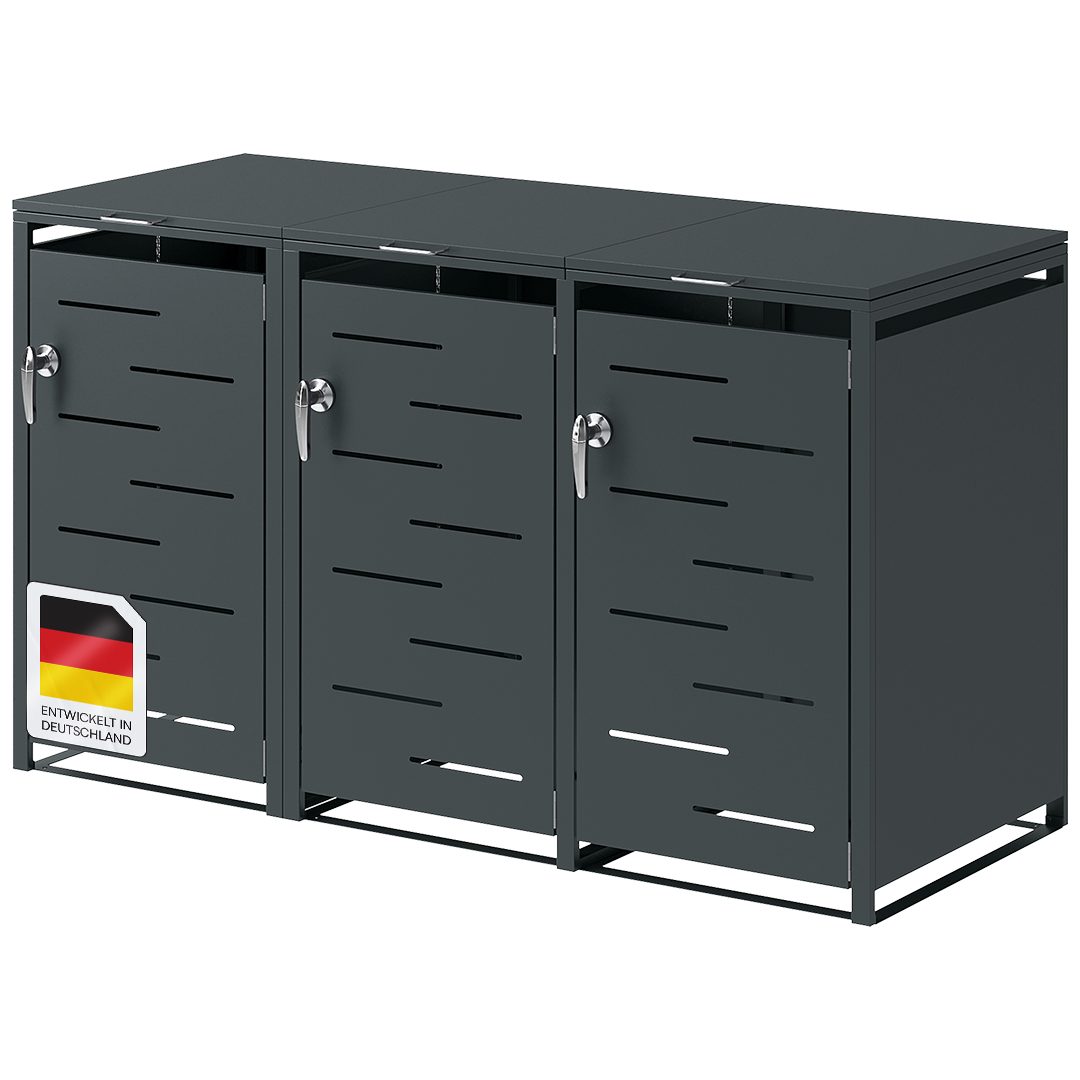 STEELSØN Mülltonnenbox Diorus 240L, abschließbar (Anthrazit, günstig online kaufen