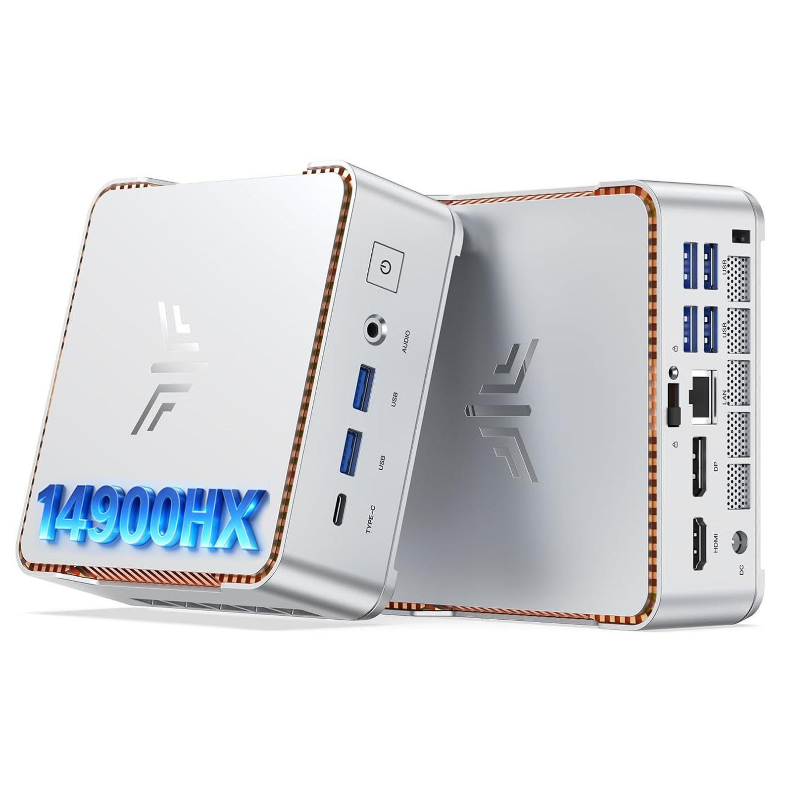 NiPoGi Mini PC Windows 11 PRO, Intel Core i9-14900HX, 32GB DDR4 RAM, 1 TB SSD Mini-PC (Intel Core i9-14900HX, DDR4, 32 GB RAM, 1024 GB SSD, Triple 4K Display,WiFi 6, BT5.2 Mini Computer Gaming PC für Büro Home)