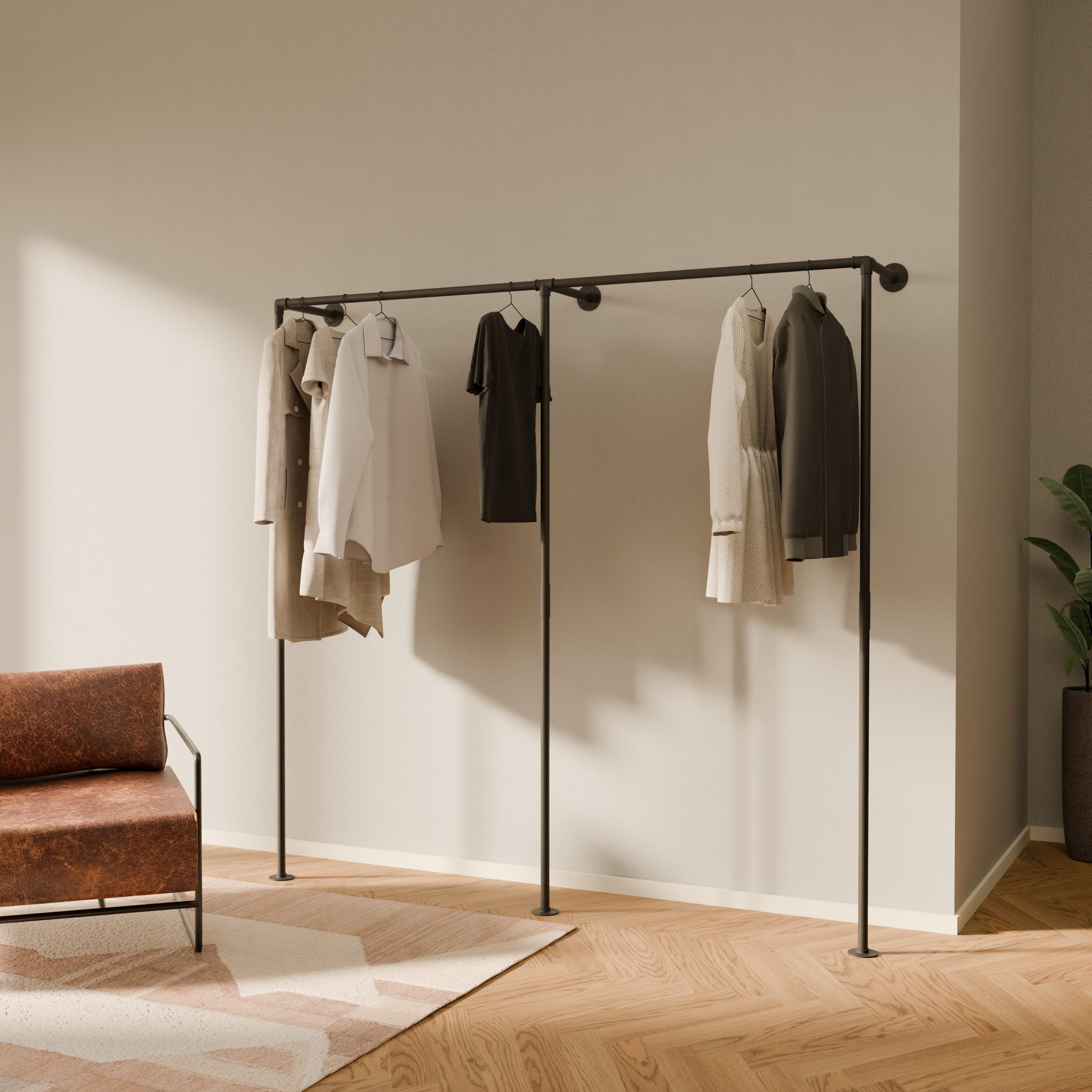 pamo. design Kleiderständer TIM Industrial Kleiderstange zur Wandmontage, O günstig online kaufen