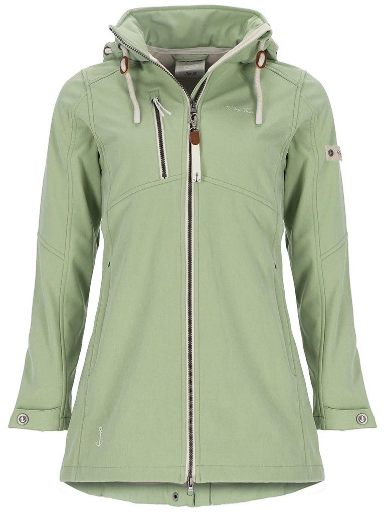 Dry Fashion Softshellmantel Damen Softshelljacke Büsum mit abnehmbarer Kapu günstig online kaufen