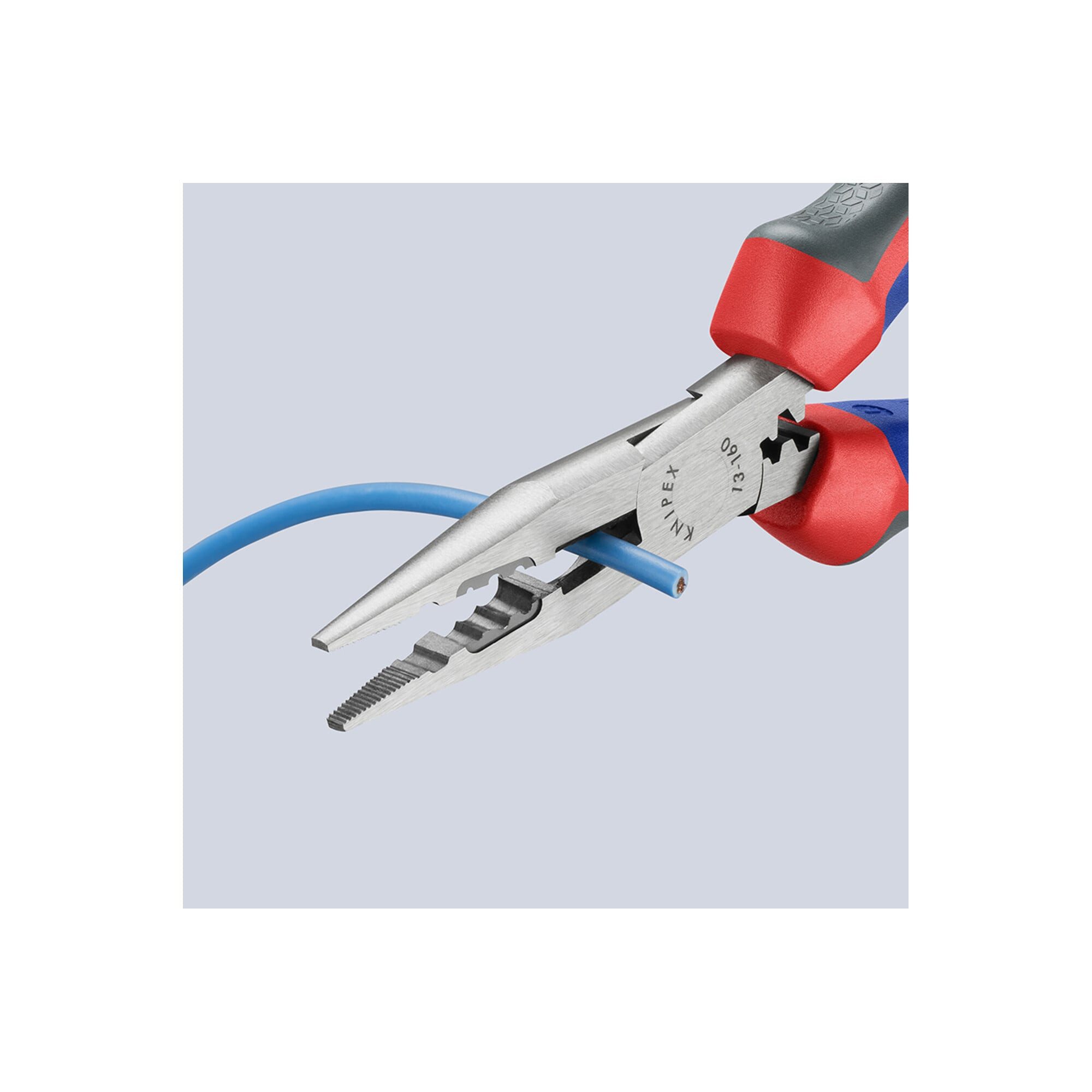Knipex Abisolierzange KNIPEX 13 02 160 Verdrahtungszange mit Comfort-Griffen schwarz atramen
