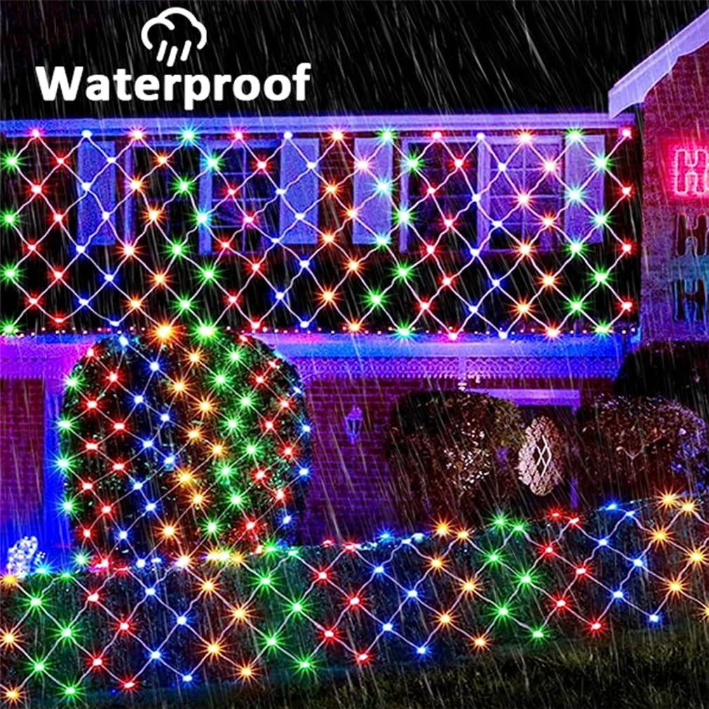 FELIXLEO LED-Lichternetz LED Netzbeleuchtung Solar Lichterkette Netz Wasserdicht Garten Deko