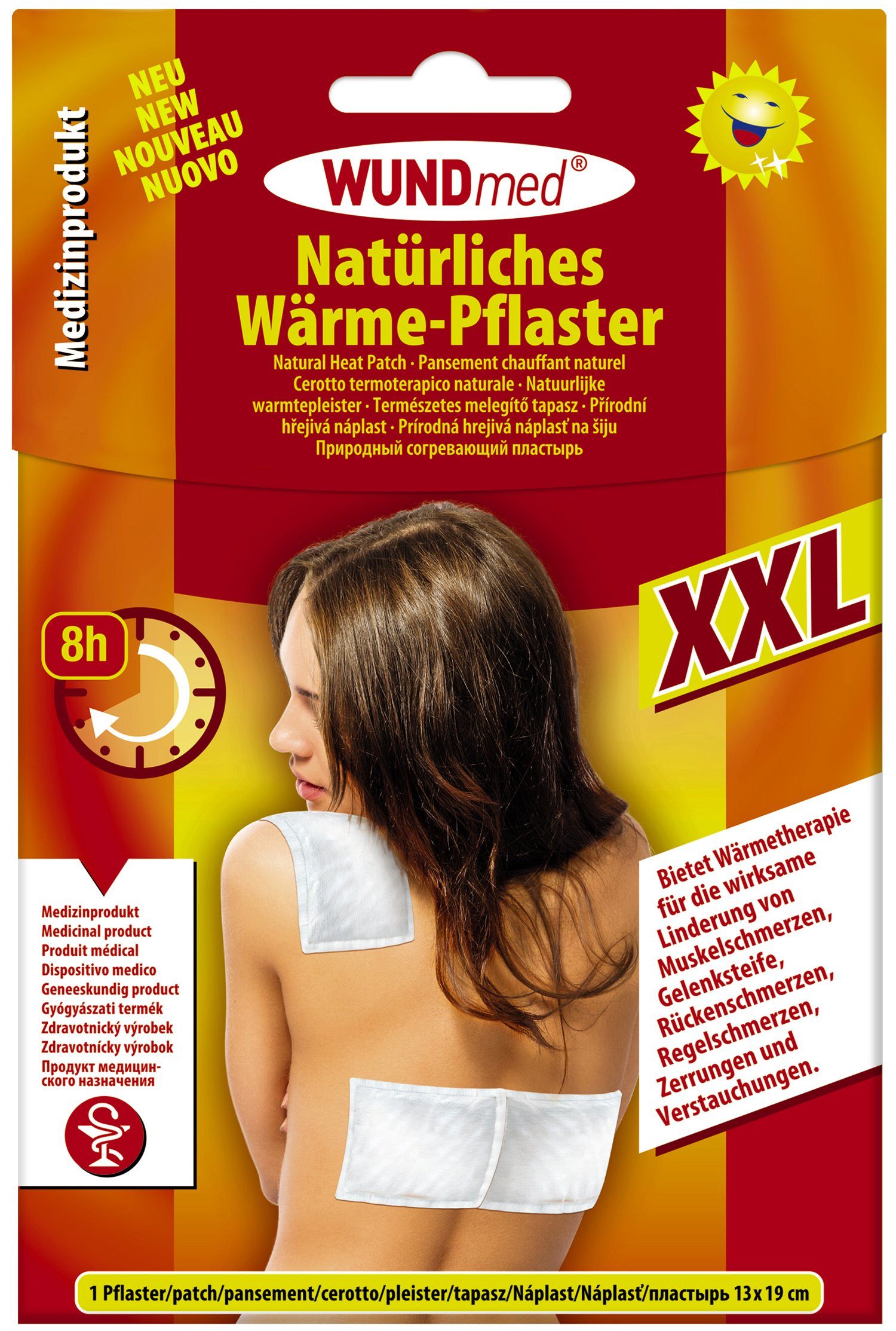 Wundmed Wärmepflaster Wärmepflaster 19x13cm Schmerzpflaster Wärmepad 8h für Rücken Nacken