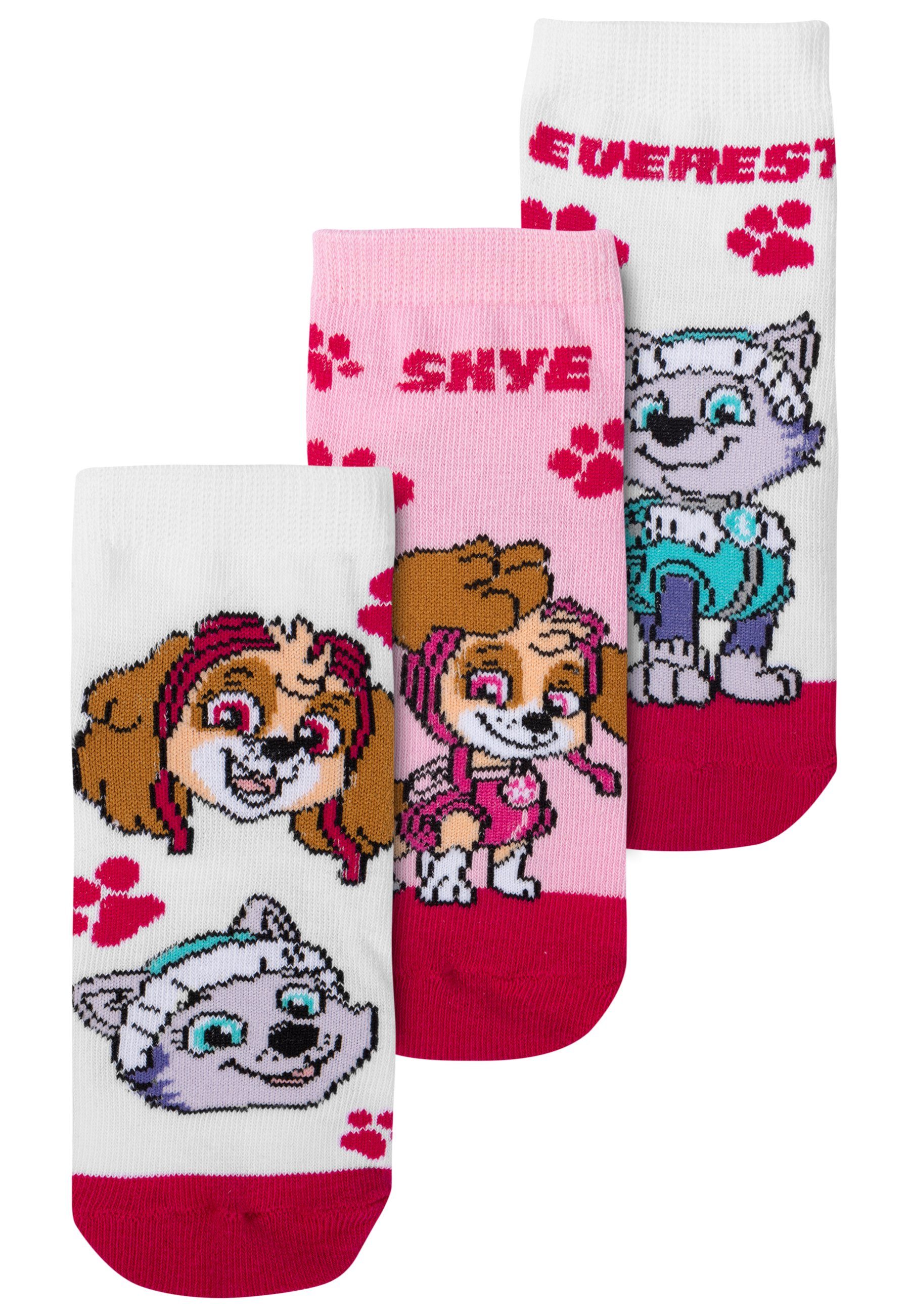 United Labels® Socken Paw Patrol - Everest und Skye, verschiedene Motive, 3er-Pack