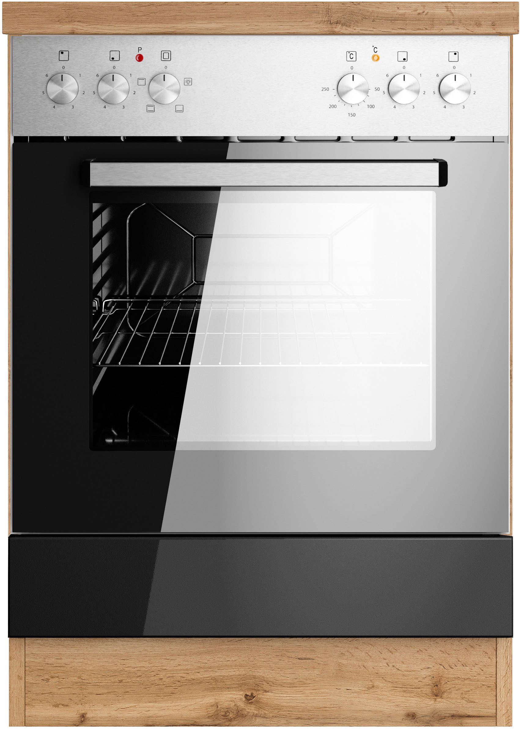 KOCHSTATION Herdumbauschrank KS-Virginia,neu in verbesserter Ausführung (Stauraum) Breite 60 cm, Höhe 85 cm, Nische für Ofen B/H/T: 56/59/55 cm – Bild 4 von 5