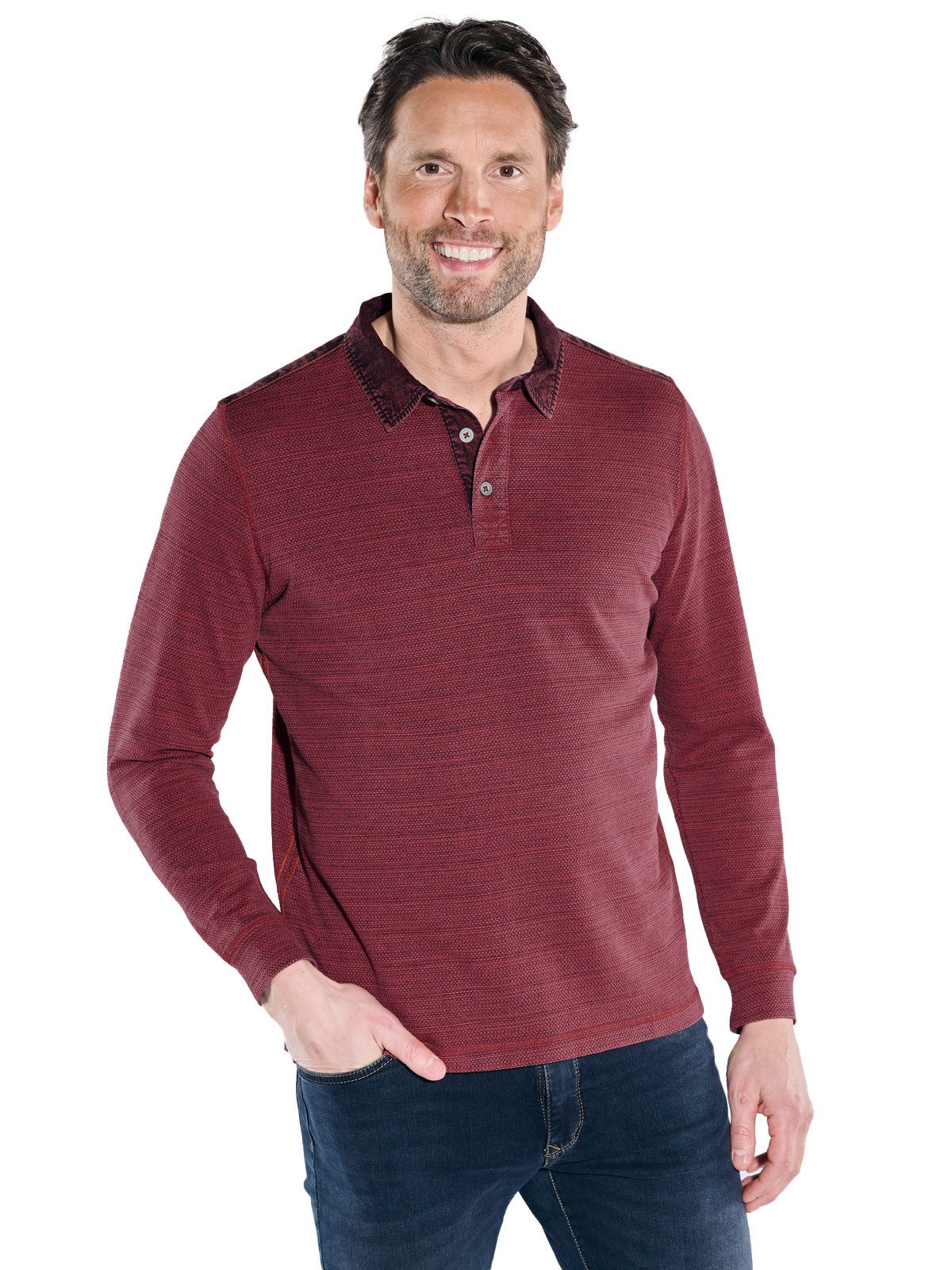 Engbers Langarm-Poloshirt Langarm-Shirt mit Polo-Kragen günstig online kaufen