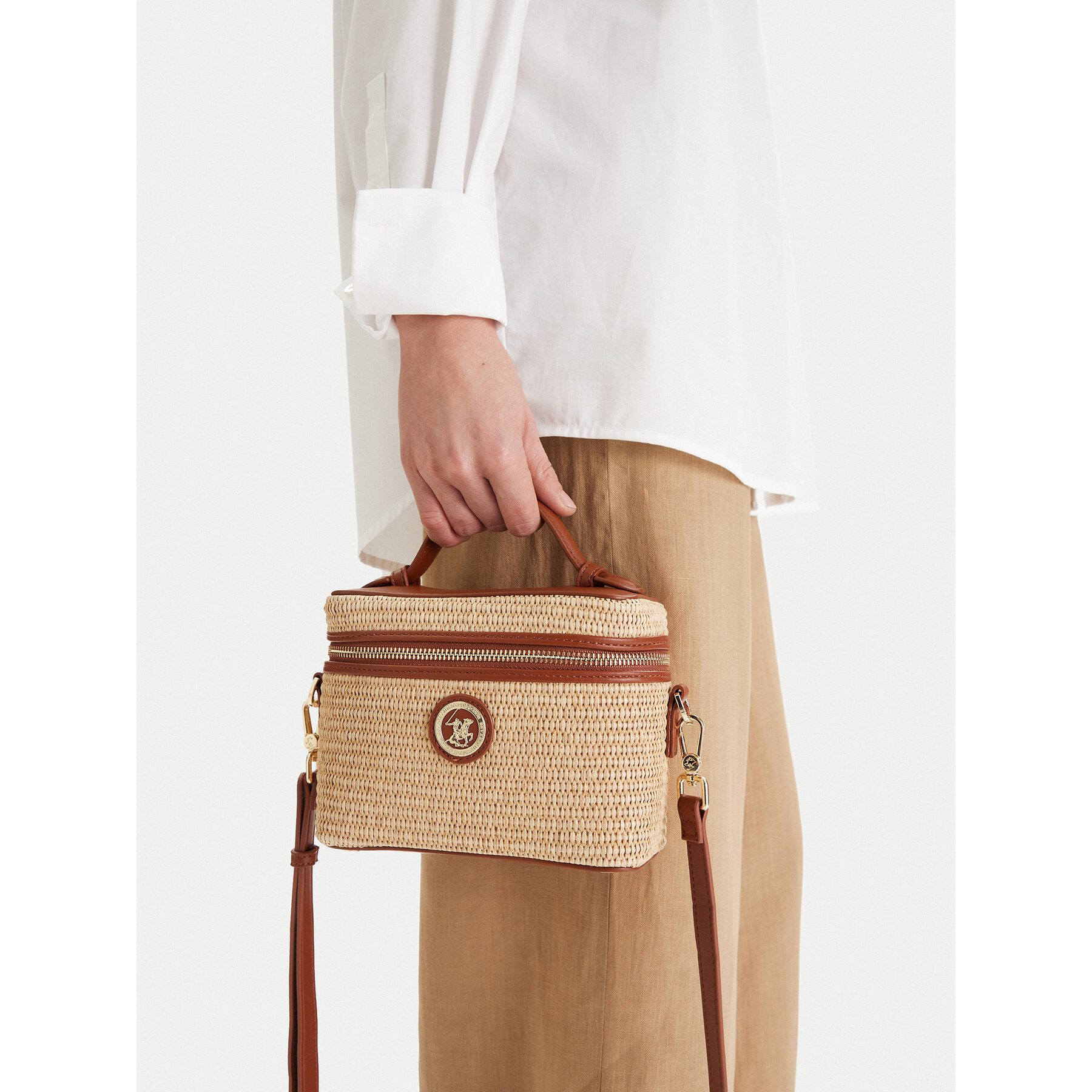 BEVERLY HILLS POLO CLUB Handtasche Beverly Hills Polo Club Damenhandtasche Beige