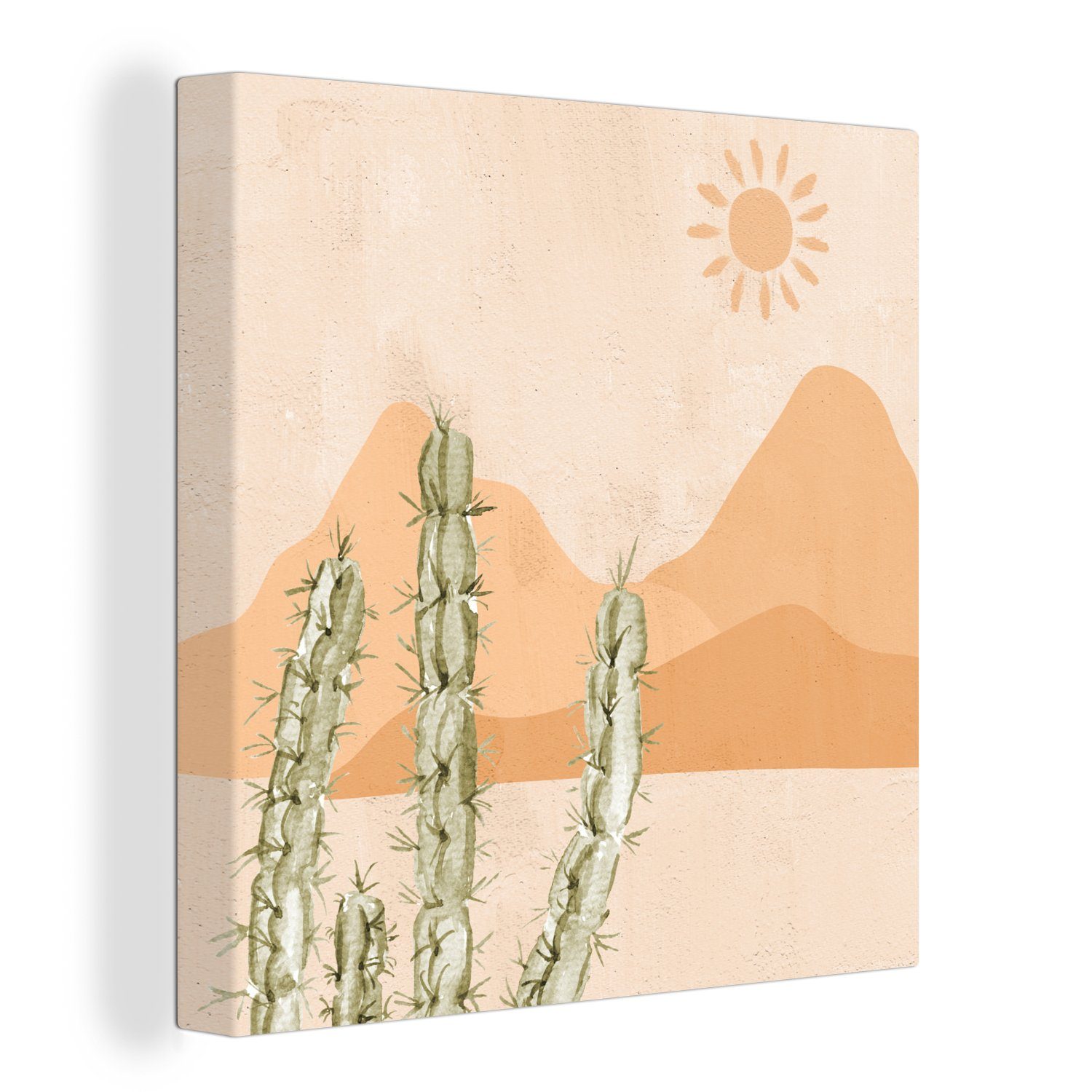 OneMillionCanvasses® Leinwandbild Kaktus - Wüste - günstig online kaufen