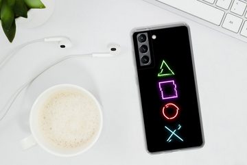 MuchoWow Handyhülle Spiele - Controller - Neon, Phone Case, Handyhülle Samsung Galaxy S21, Silikon, Schutzhülle