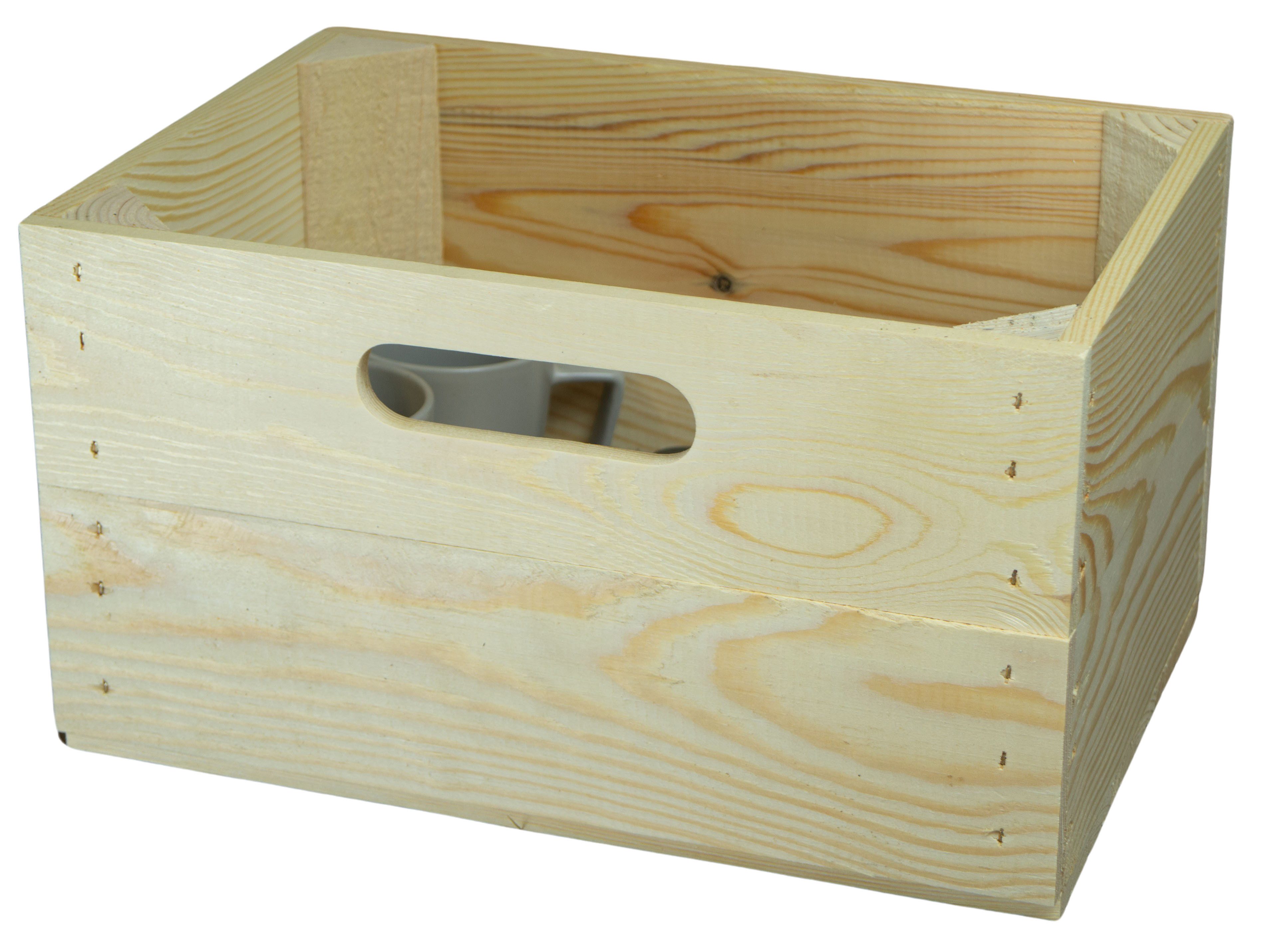 Kistenkolli Altes Land Allzweckkiste 4er Set Holzkiste in natur kleine Einschubkiste Schublade passend für (Spar-Set, 1er Set)