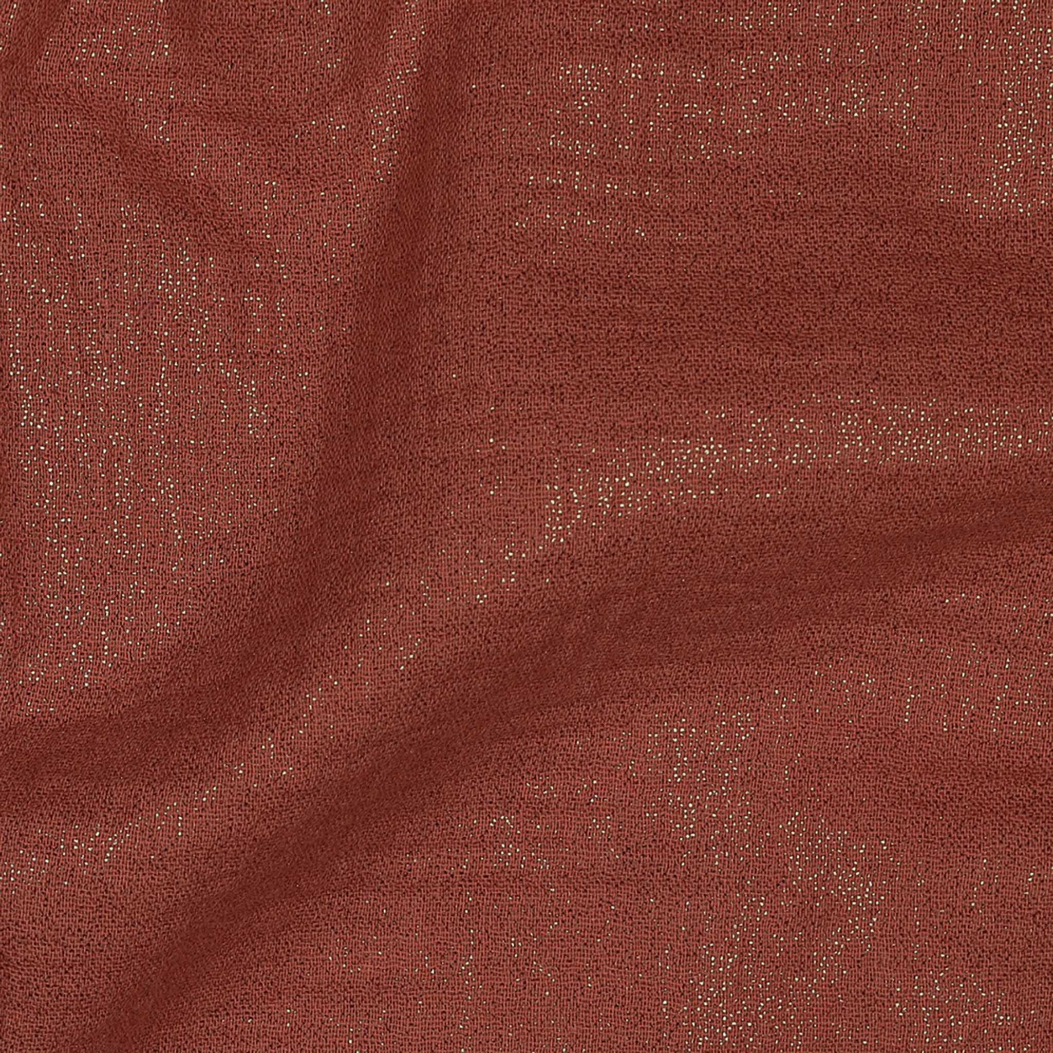 maDDma Stoff Musselin Stoff mit Glitzer 50x136cm uni Meterware Mulltuch Baumwolle, 045 - braun