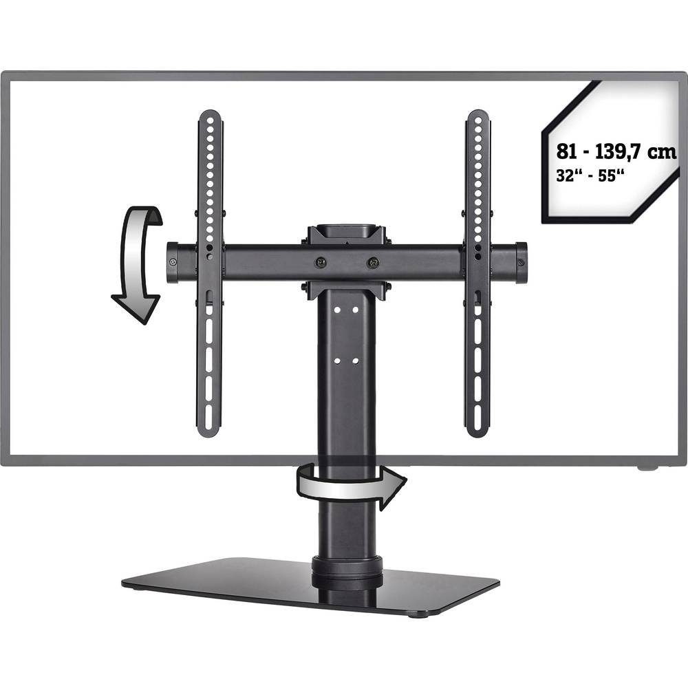 SpeaKa Professional TV-Standfuß TV-Standfuß 81 cm (32) - 139.7 cm (55), neig- SP-6101664, (Höhenverstellbar)