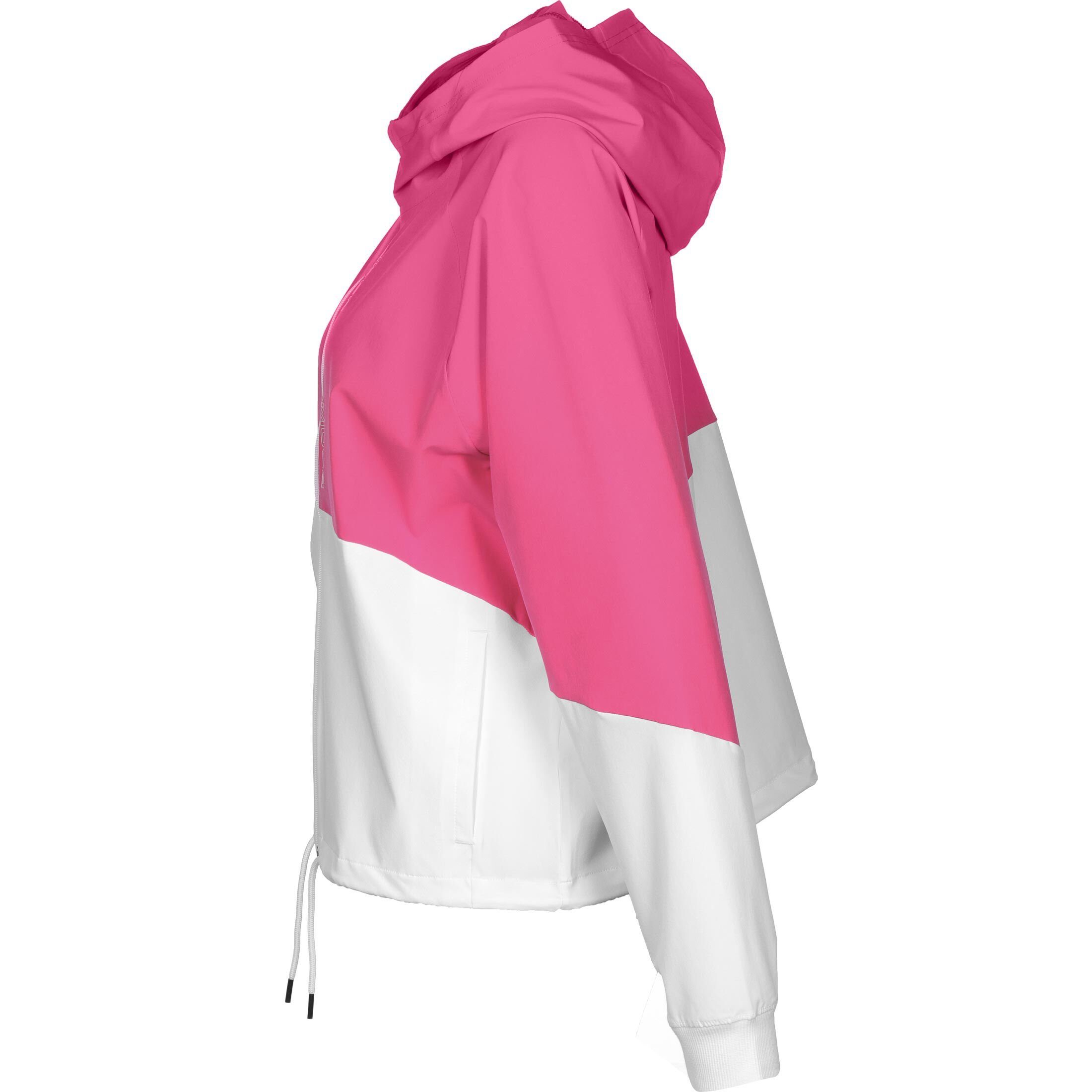Jacke Trainingsjacke Damen pink / Woven Under Armour® weiß