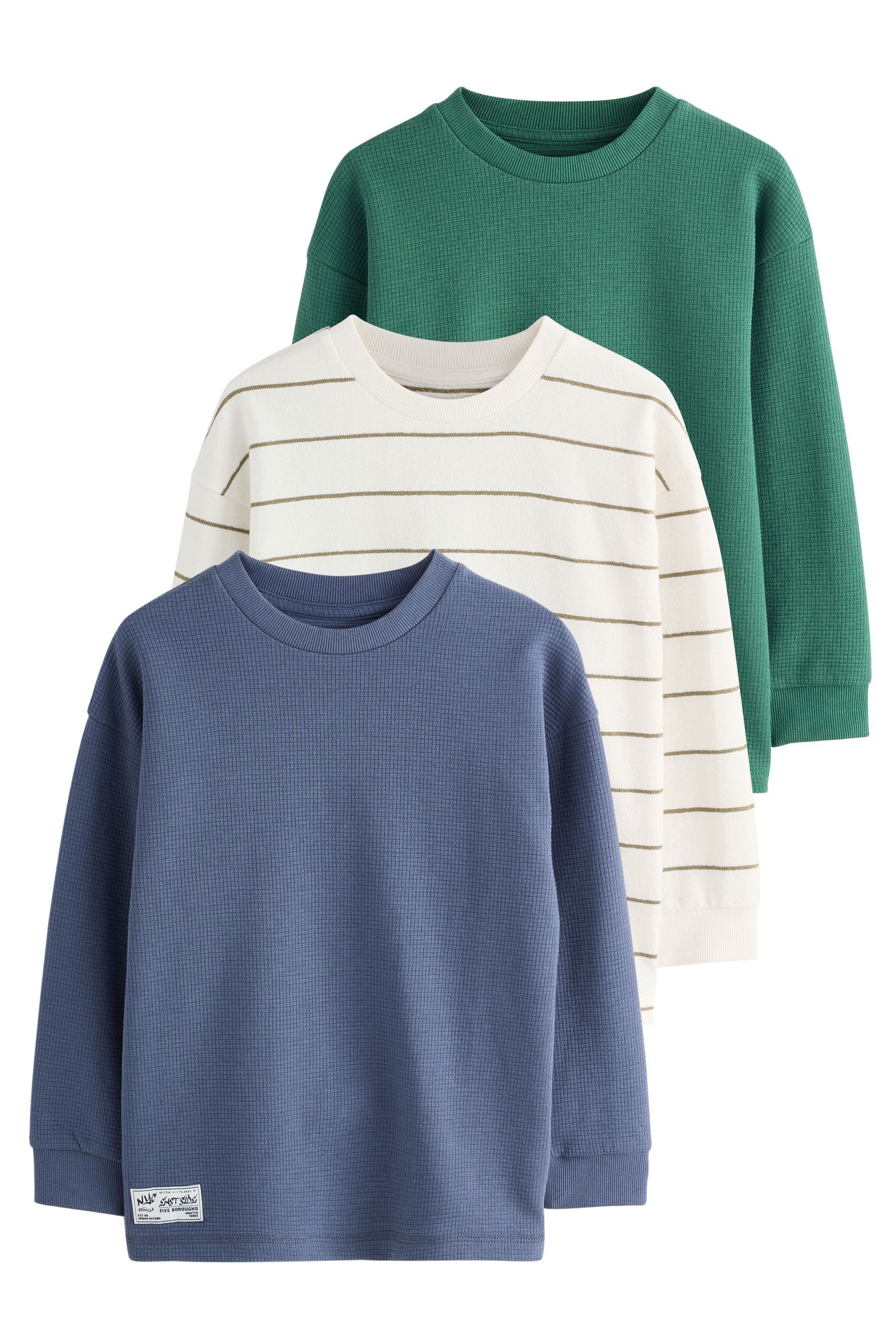 Next Langarmshirt Relaxed Fit Langarmshirts mit günstig online kaufen