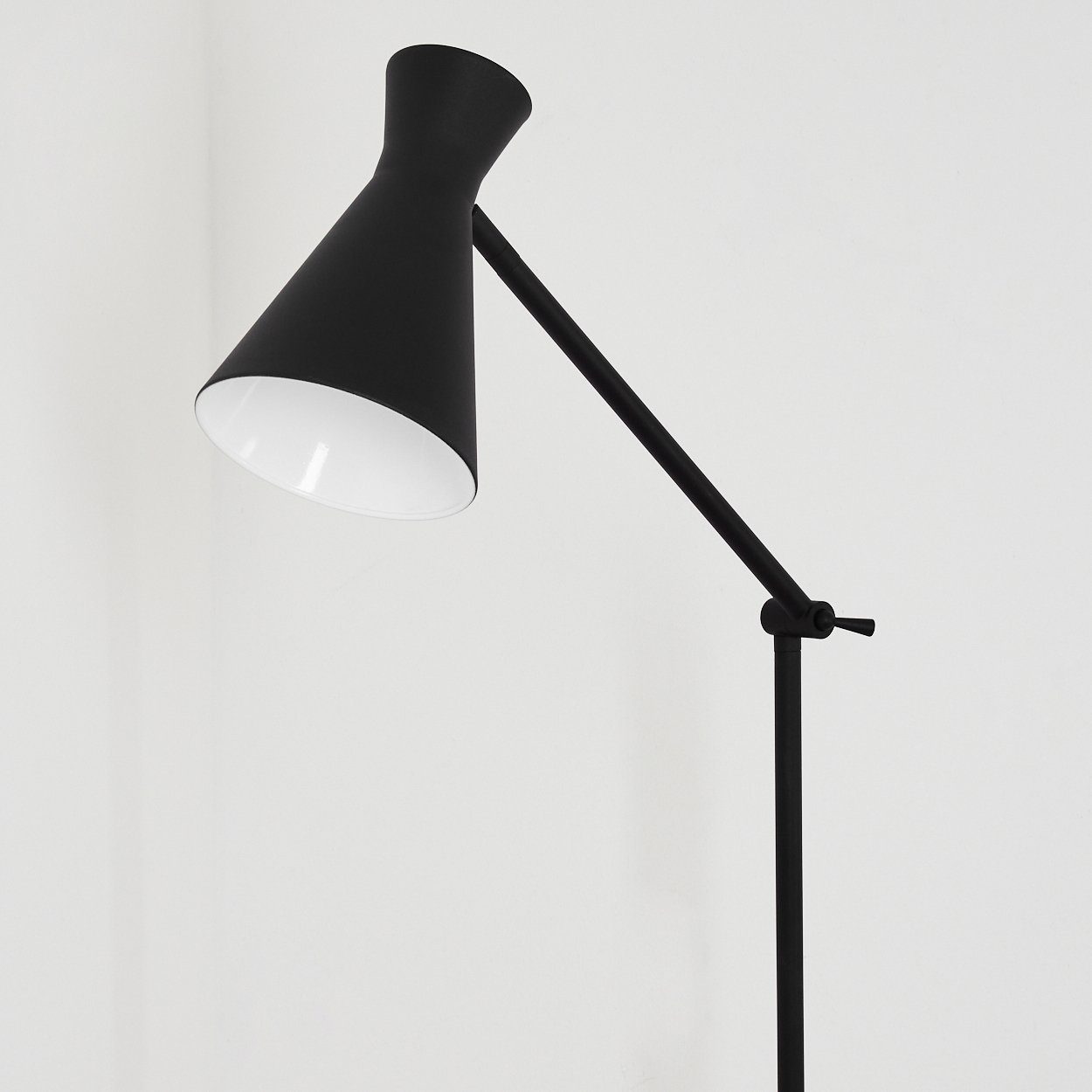 hofstein Stehlampe Metall in Stehlampe Schwarz/Weiß, ohne aus »Caenere« Leuchtmittel moderne