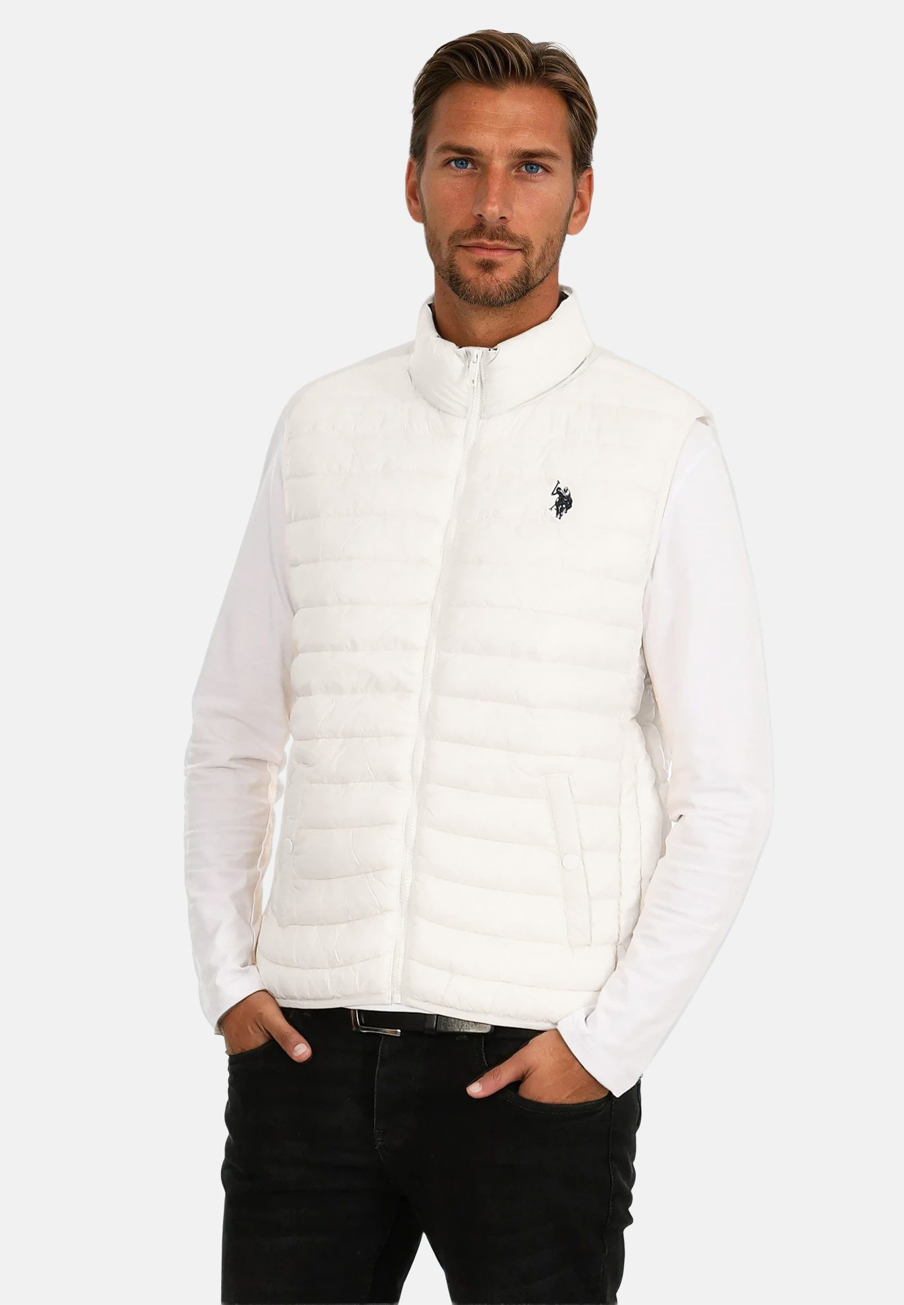 U.S. Polo Assn. Steppweste USMattheew – Herren Weste mit klassischer Steppung Leichte, angenehm wärmende Steppweste mit dezentem Logo-Detail