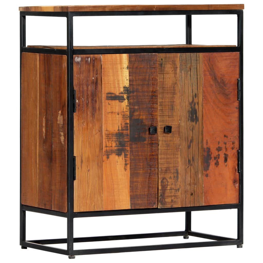 vidaXL Sideboard Beistellschrank 60x35x76 cm Massives Altholz und Stahl