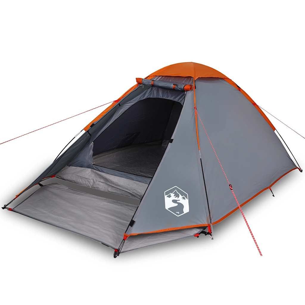 vidaXL Kuppelzelt Kuppel-Campingzelt 4 Personen Grau günstig online kaufen