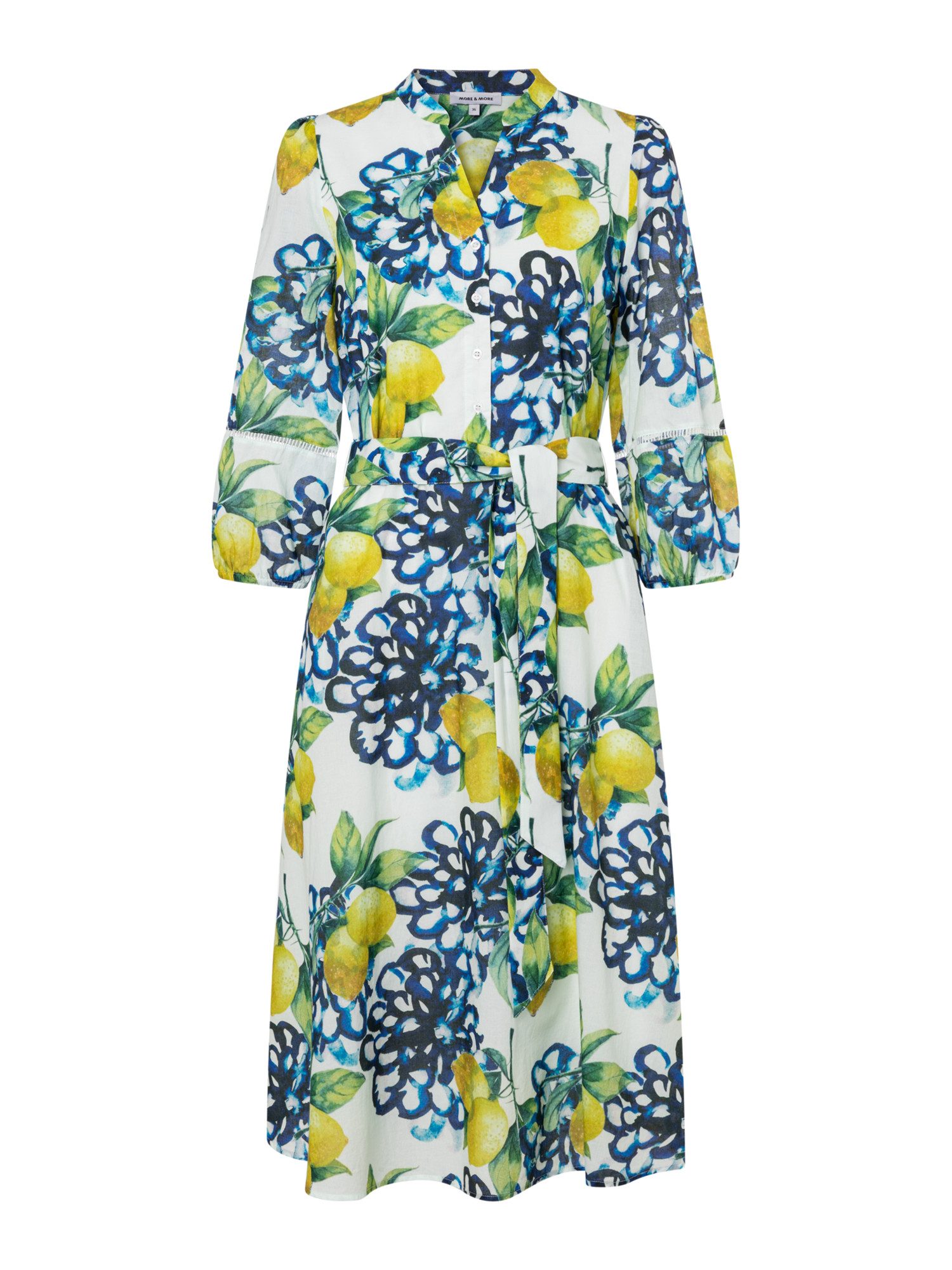 MORE&MORE Blusenkleid sommerliches 3/4 Arm, Hemdblusenkleid günstig online kaufen