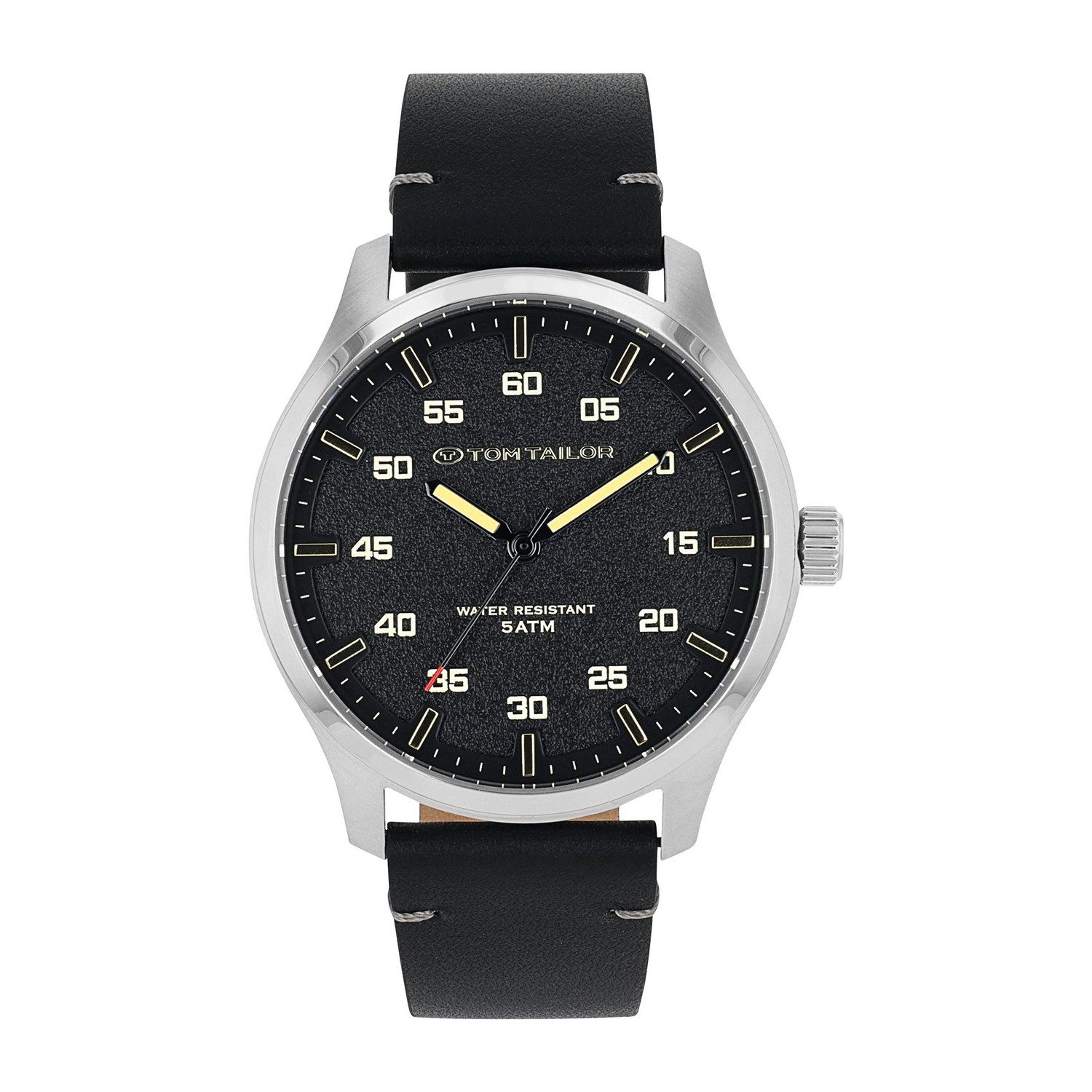 TOM TAILOR Quarzuhr 2100530, Armbanduhr, Herrenuhr, Lederarmband, analog