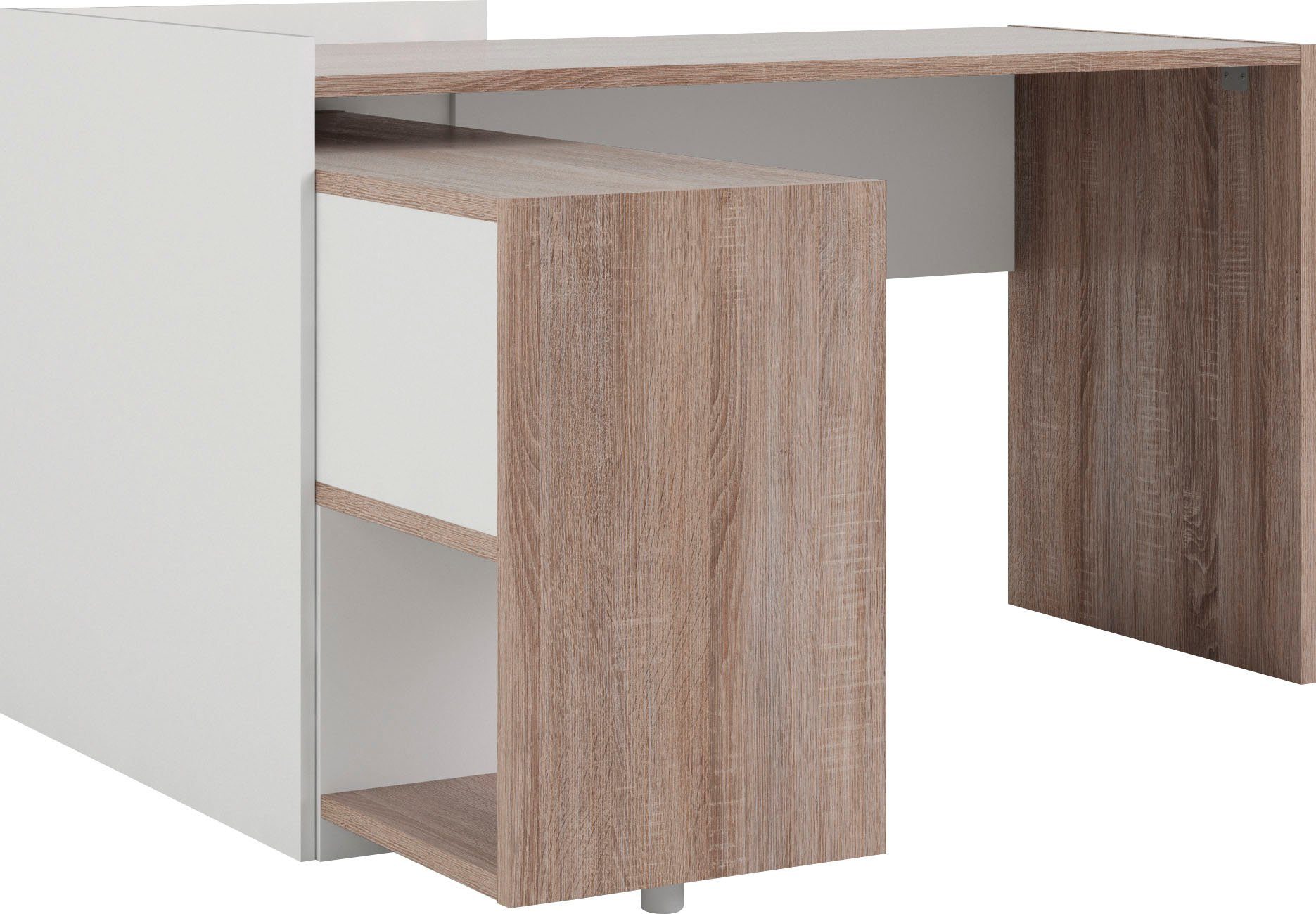 Home affaire Regal-Schreibtisch Plus, mit zeitloses Design Stauraummöglichkeiten, vielen