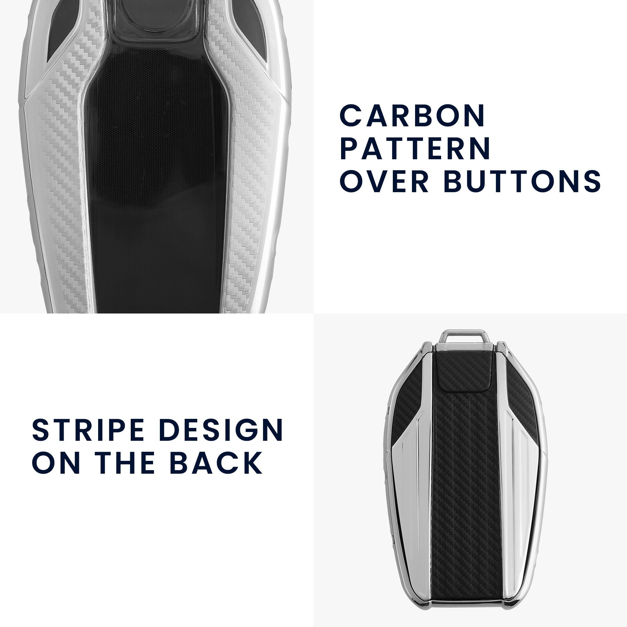 Cover TPU Autoschlüssel, kwmobile für Schlüsseltasche Key Schlüsselhülle Hülle Display Autoschlüssel BMW