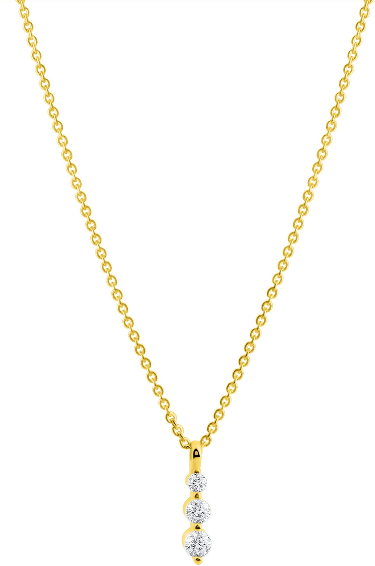 Kette mit Anhänger Schmuck Geschenk Gold 375 Halsschmuck Halskette Rund-Ankerkette