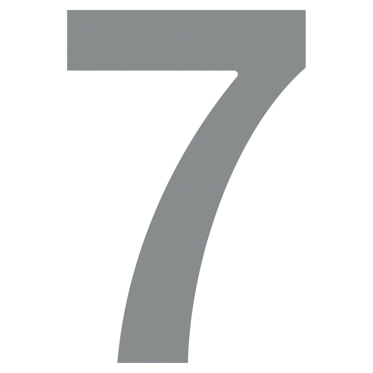 Bravios Briefkasten Hausnummer ''7'' Grau Metallic