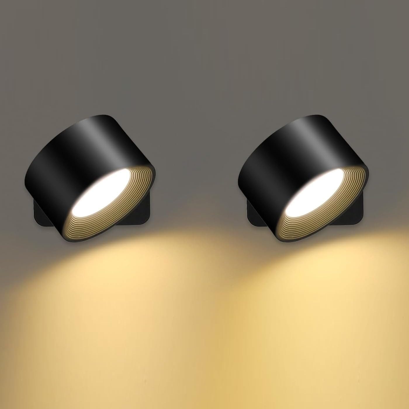 Riserva Nachtlicht 2er Set LED Nachtlicht Magnetisch Dimmbar Akku Schwarz