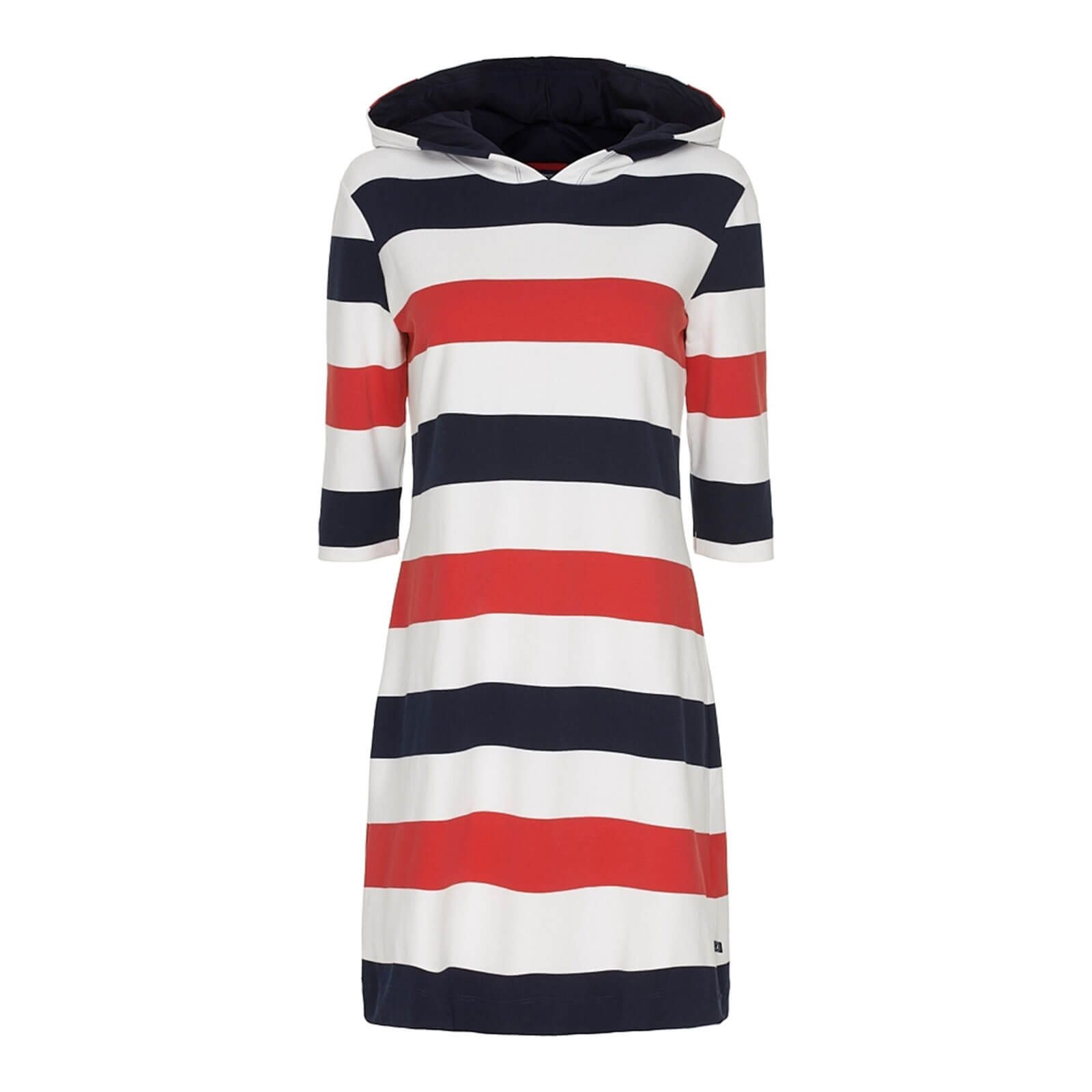 Sea Ranch Shirtkleid Ronja Damen Sweatshirt-Kleid Ronja Streifen-Design mit Kapuze und 3/4-Ärmeln