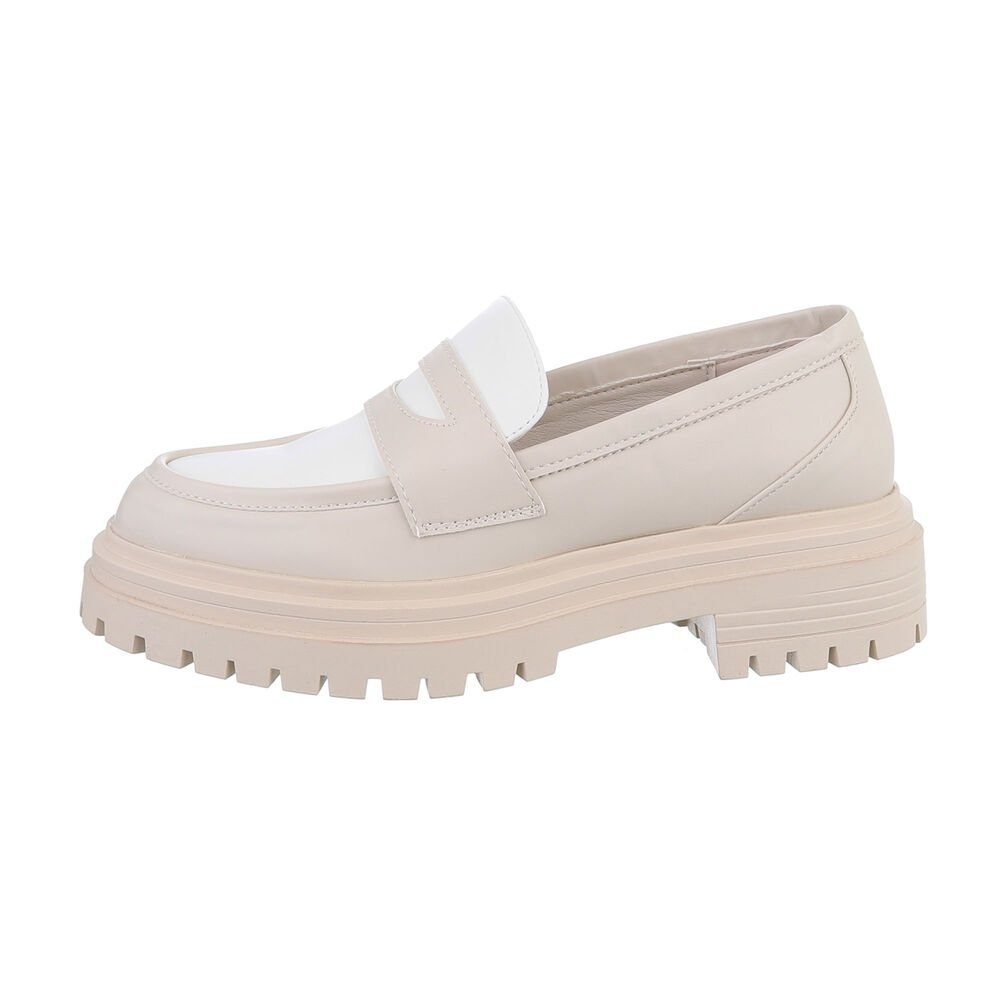 Ital-Design Damen Mokassins Freizeit Slipper Blockabsatz günstig online kaufen