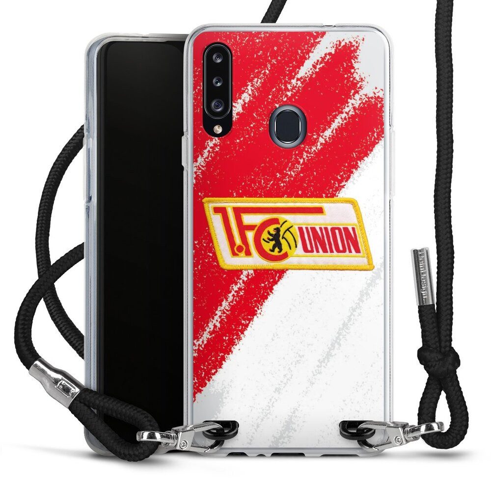 DeinDesign Handyhülle Offizielles Lizenzprodukt 1. FC Union Berlin Logo, Samsung Galaxy A20s Handykette Hülle mit Band Case zum Umhängen