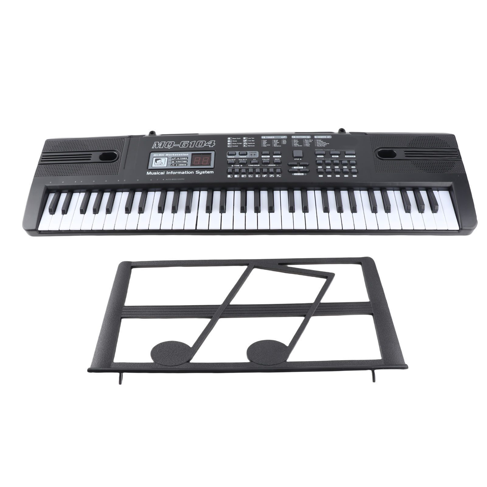 GARRYFIZH Home-Keyboard Kinder Keyboard 61 Tasten mit Mikrofon MQ6104, Spielerisch, Lernfördernd, Leicht, Sicher