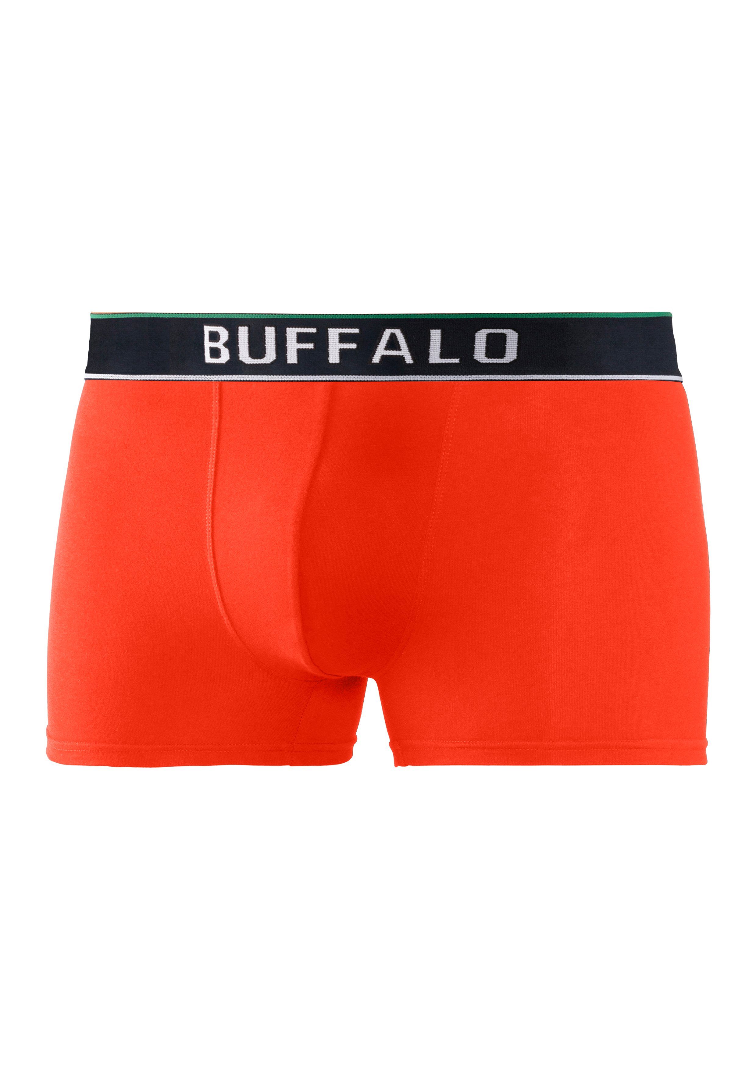 (Packung, Design schwarz, Buffalo anthrazit-meliert im orange, College 3-St) Boxer Webbund