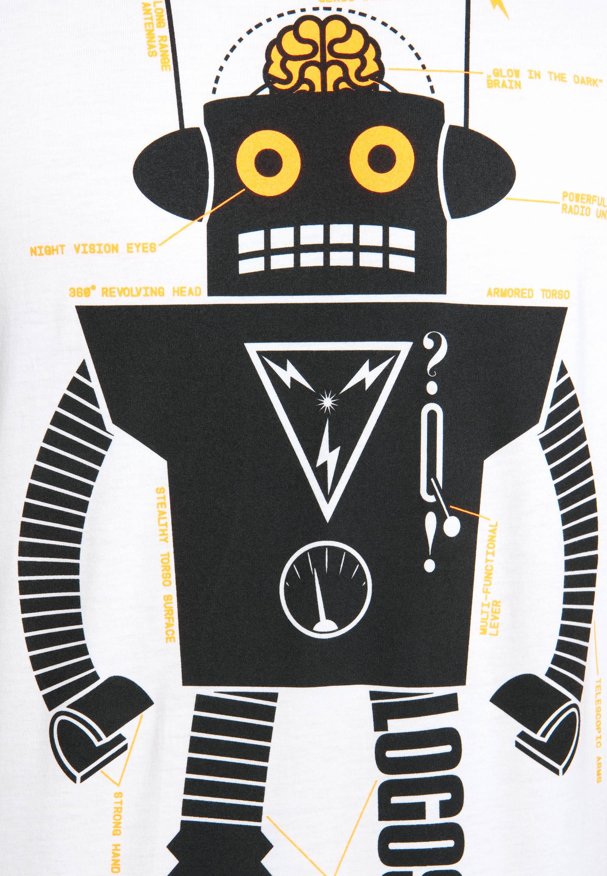 mit LOGOSHIRT Roboter Roboter-Print T-Shirt Logo Logoshirt